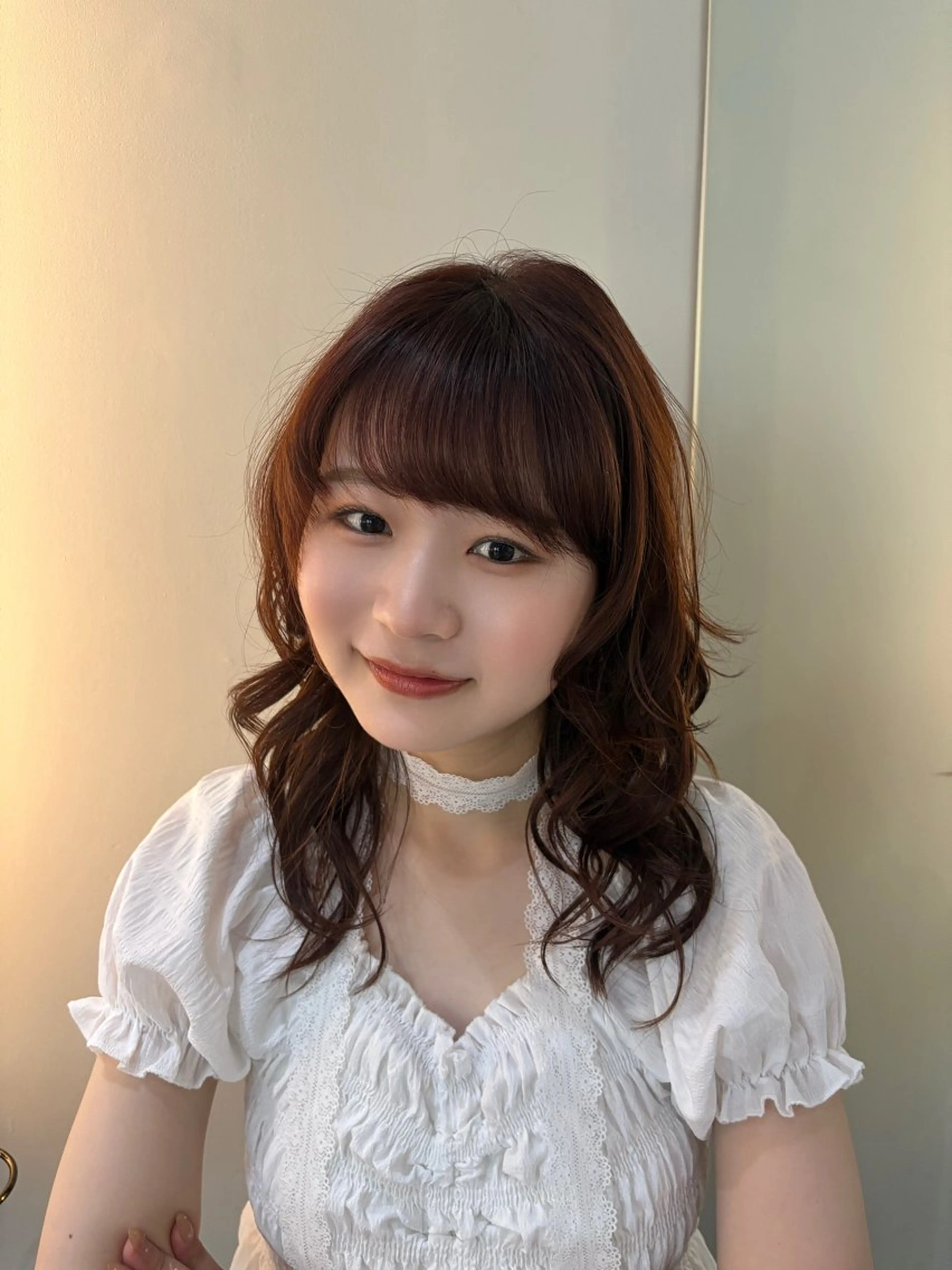 セミロング ヘアカラー 🌿ボブ/暖色/ 艶カラー/Rukiのヘアスタイル