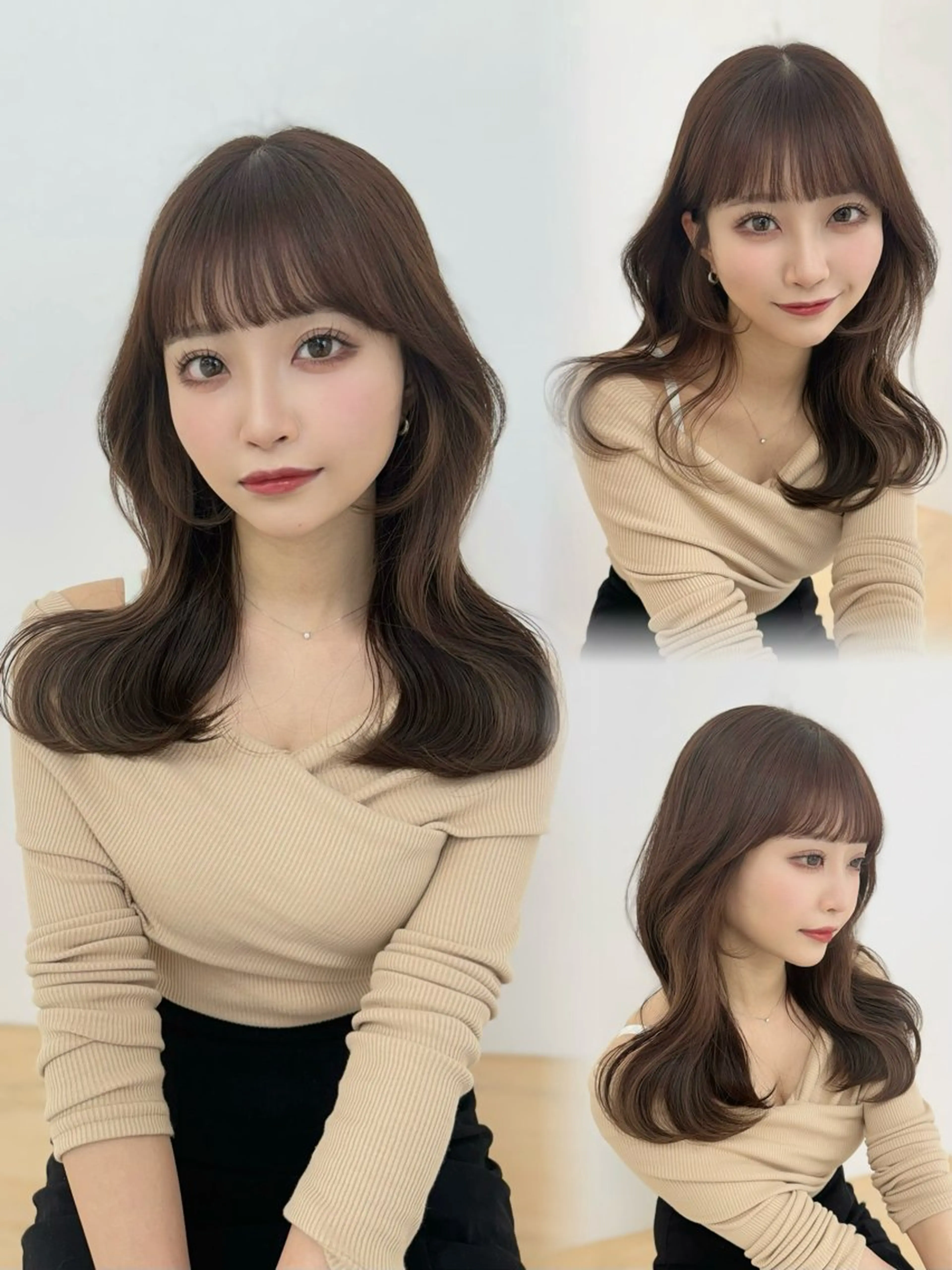 セミロング カラー COA GINZA 空也/前髪/顔まわりのヘアスタイル