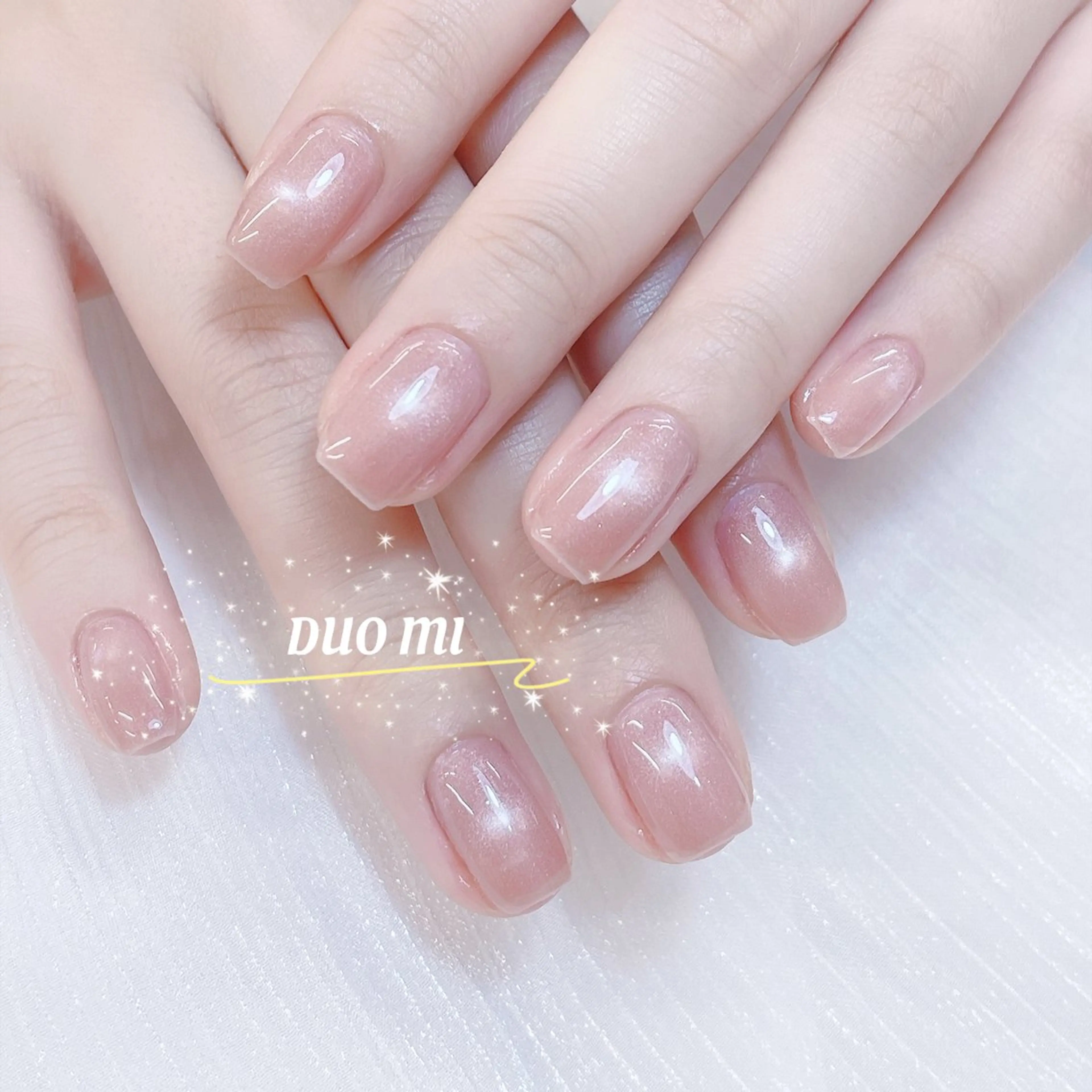 ネイル チークネイル 成人式 フレンチネイル グラデーション 氷ネイル・うるうるネイル ハンドネイル DUO   MI nail salonのネイルデザイン