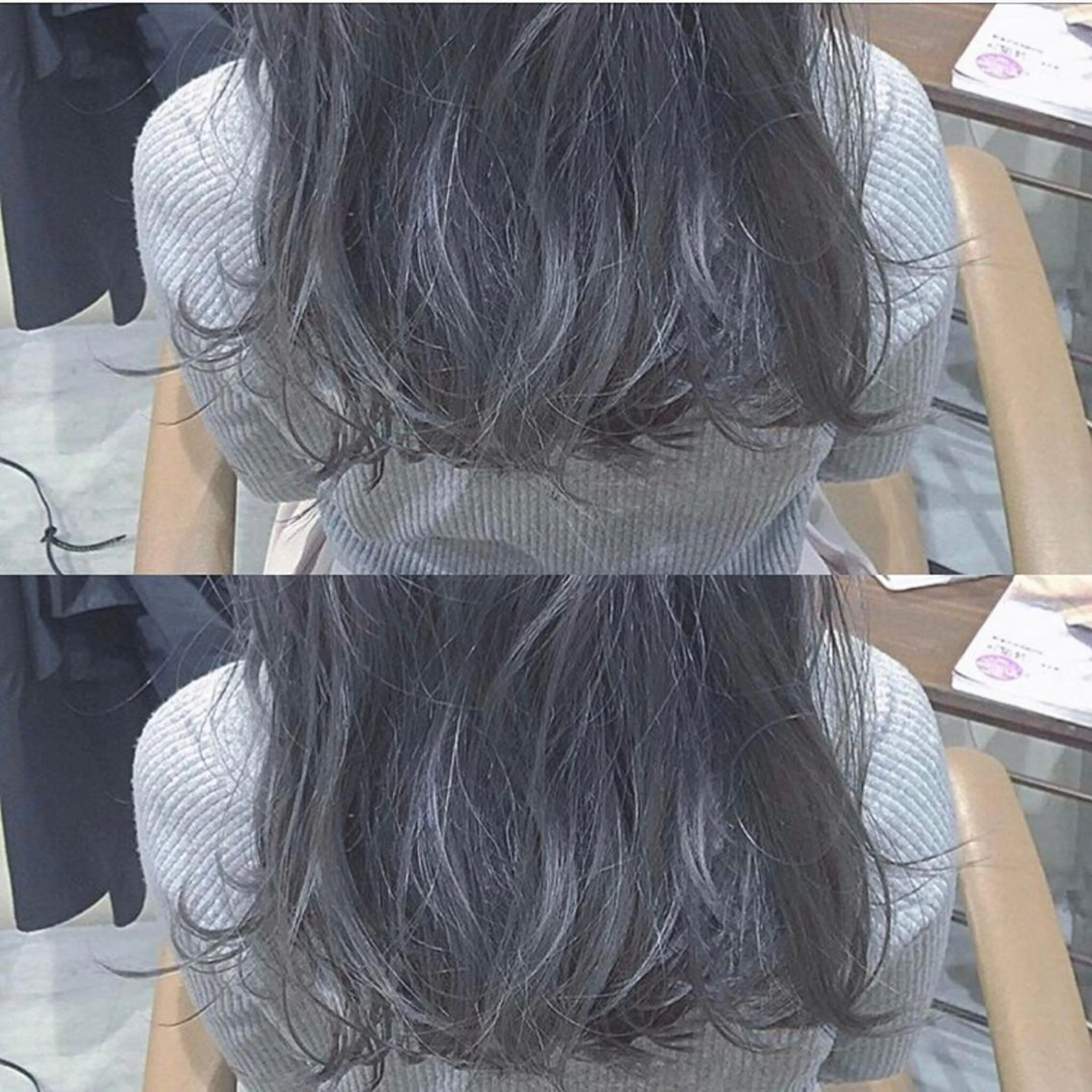 セミロング ロング カラー アッシュ ブルーカラー ブルーアッシュ 透明感カラー ハイライトカラー EMANOA所属・前田 敬太のヘアスタイル