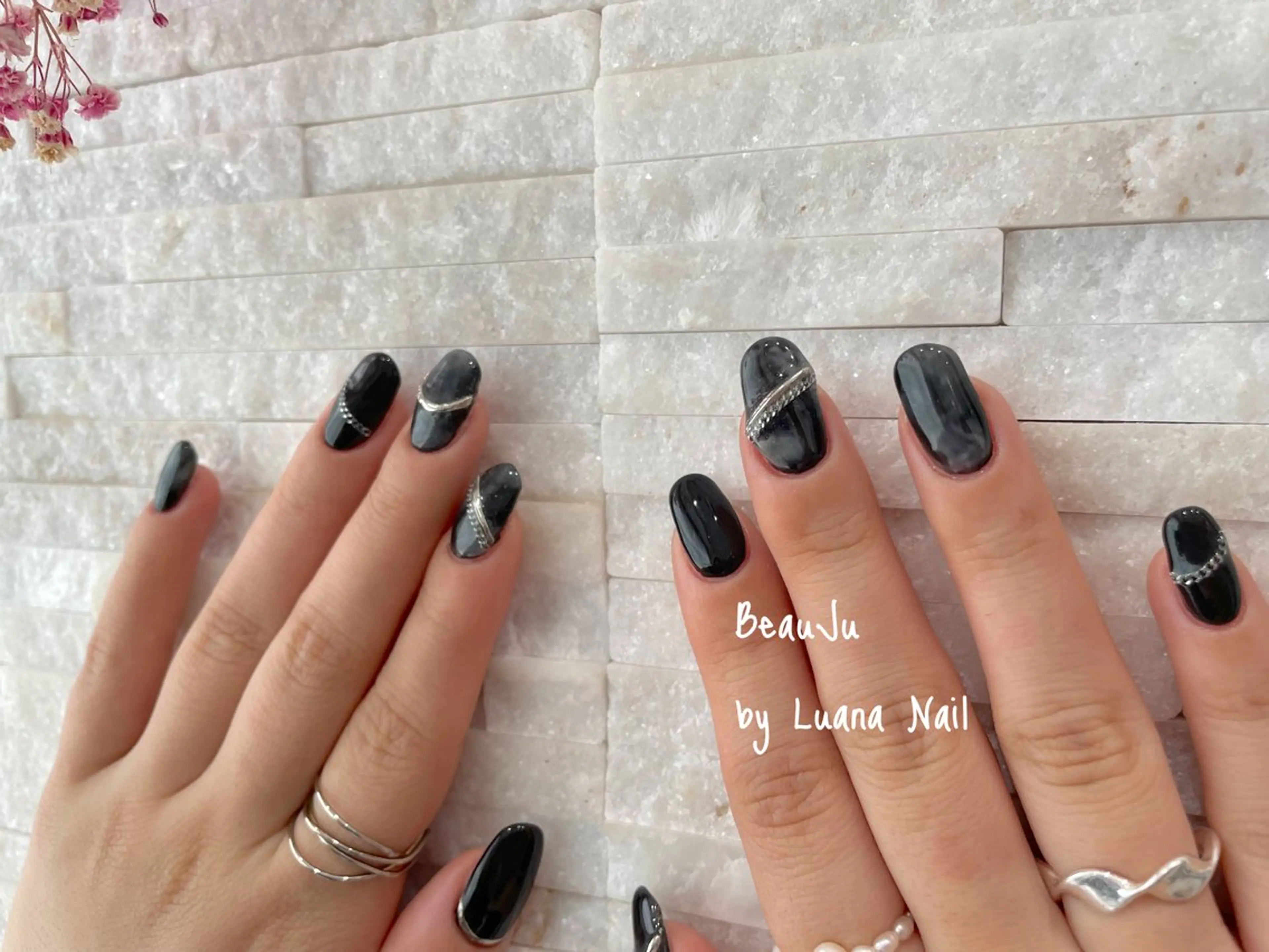 ネイル ミラーネイル ハンドネイル BeauJu by Luana Nailのネイルデザイン