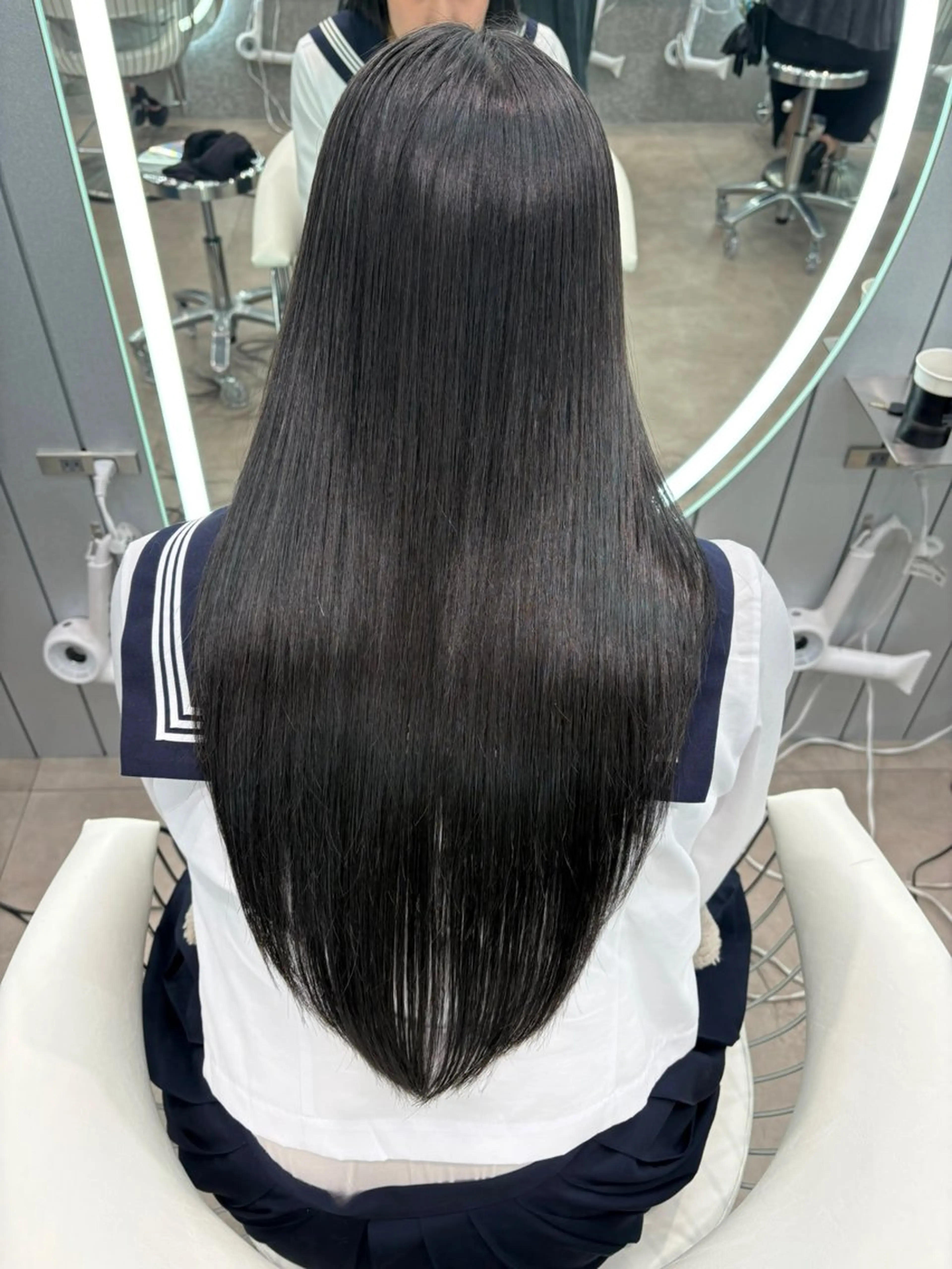 ロング ヘアアレンジ アッシュ ボブ くびれヘア 顔まわりレイヤー 顔周りカット カット 縮毛矯正 トリートメント ヘアセット 大宮‎🩵縮毛矯正 レイヤー　佐藤和のヘアスタイル