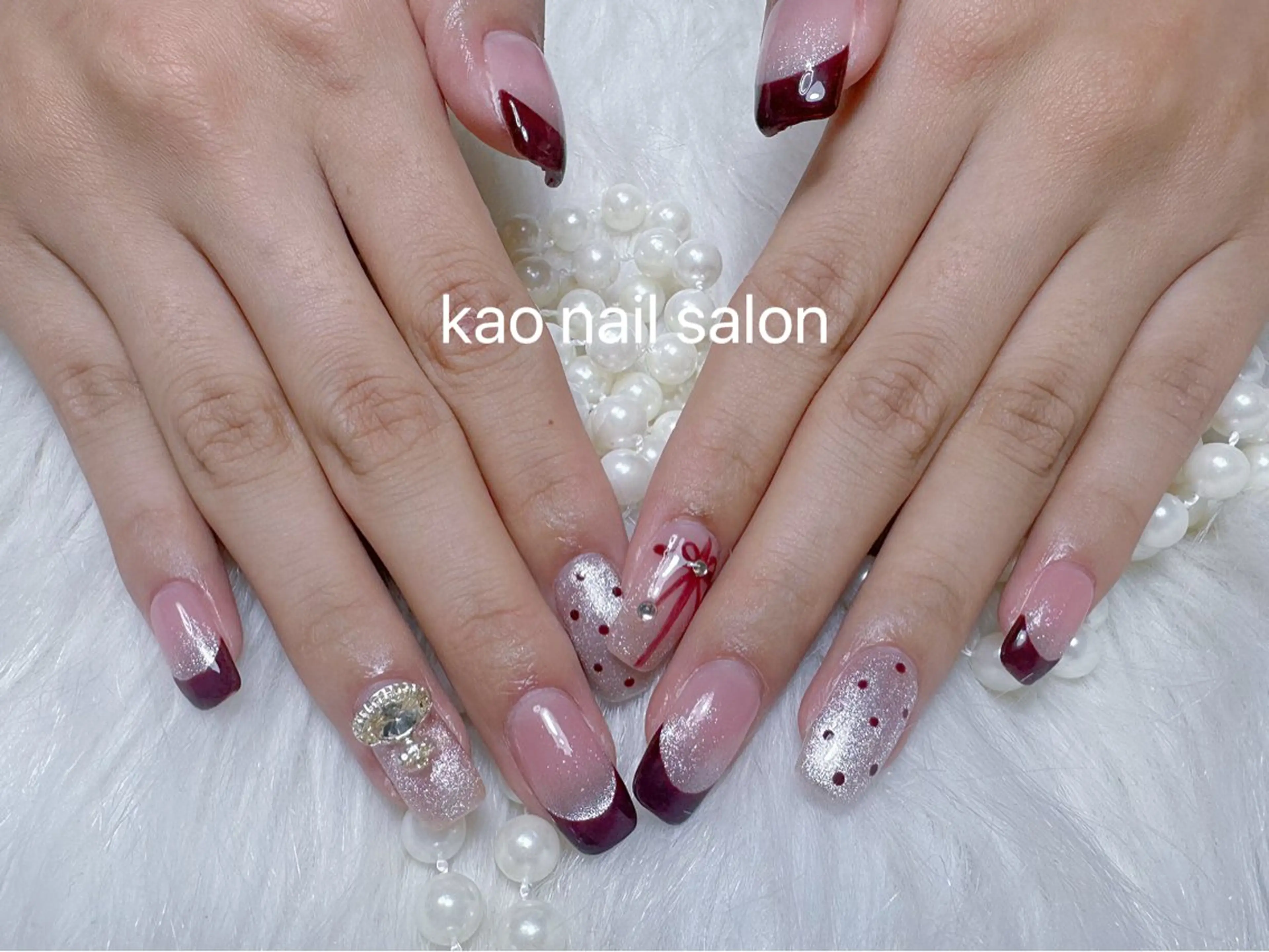 ネイル ハンドネイル kao nail マグネット/長さだしのネイルデザイン