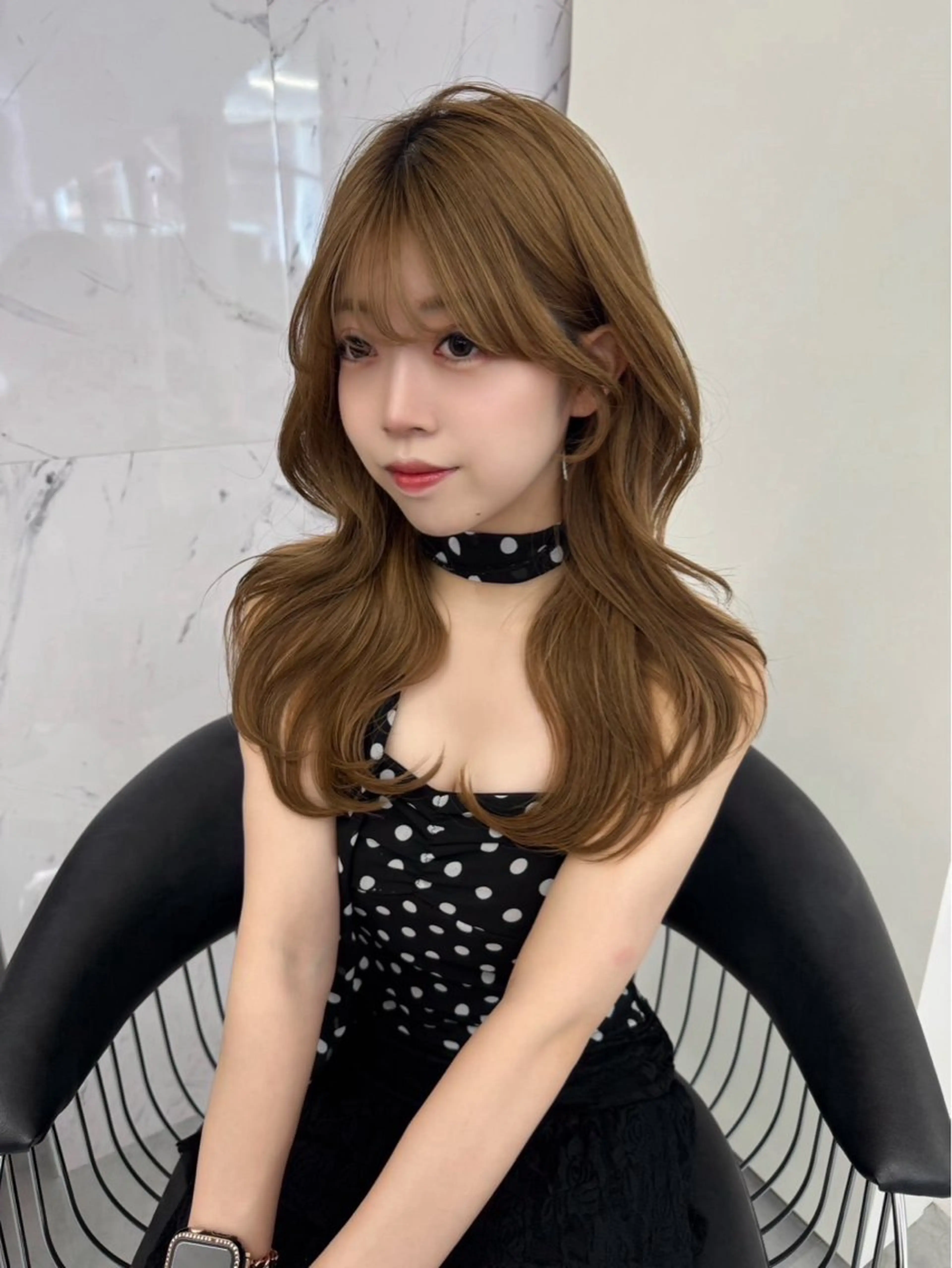 ロング カラー ヘアカラー トリートメント ParveMix🍀 藤原愛未のヘアスタイル