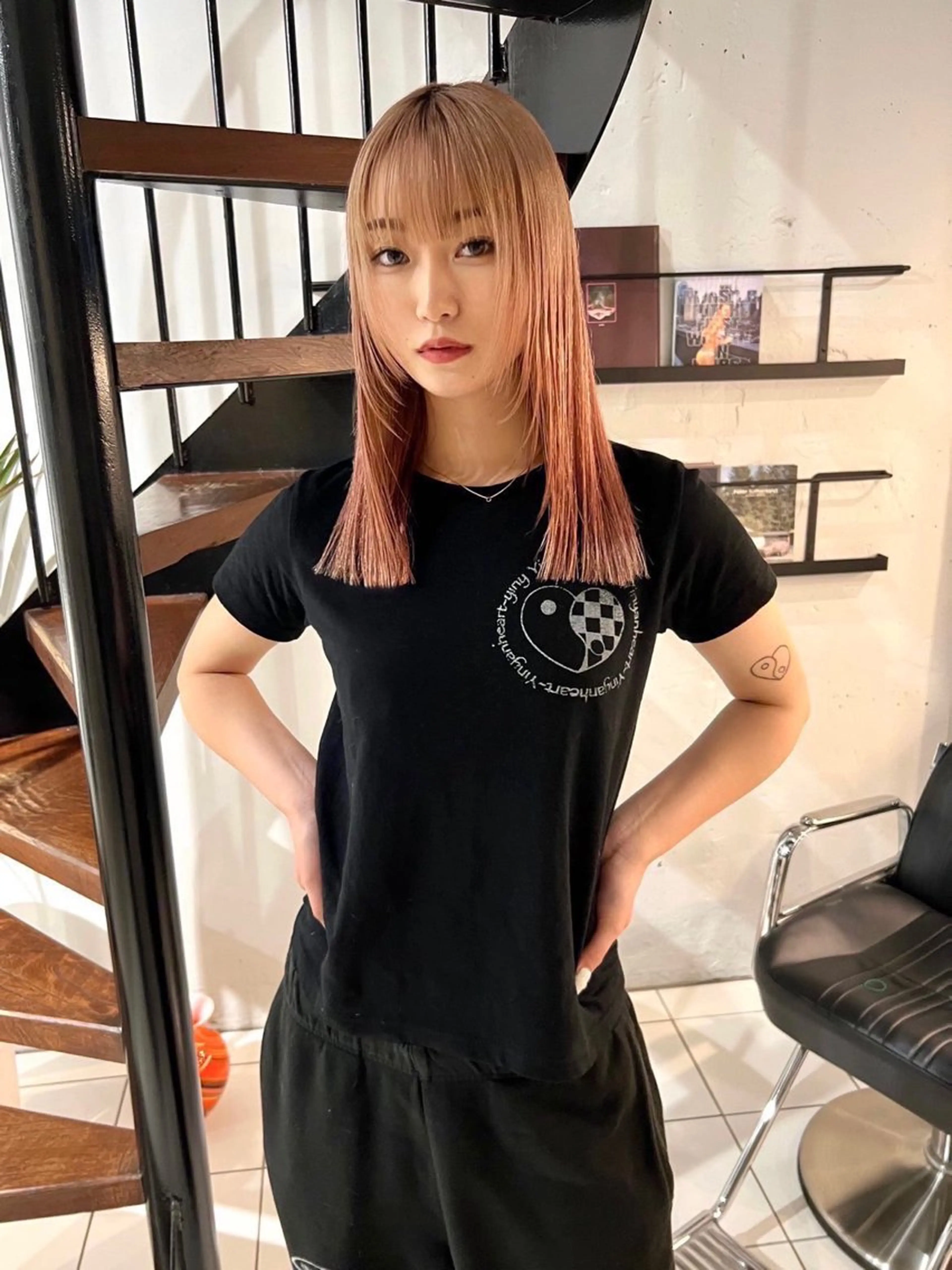 ミディアム カラー 顔周りカット 丹治 一輝ボブ/ショートのヘアスタイル