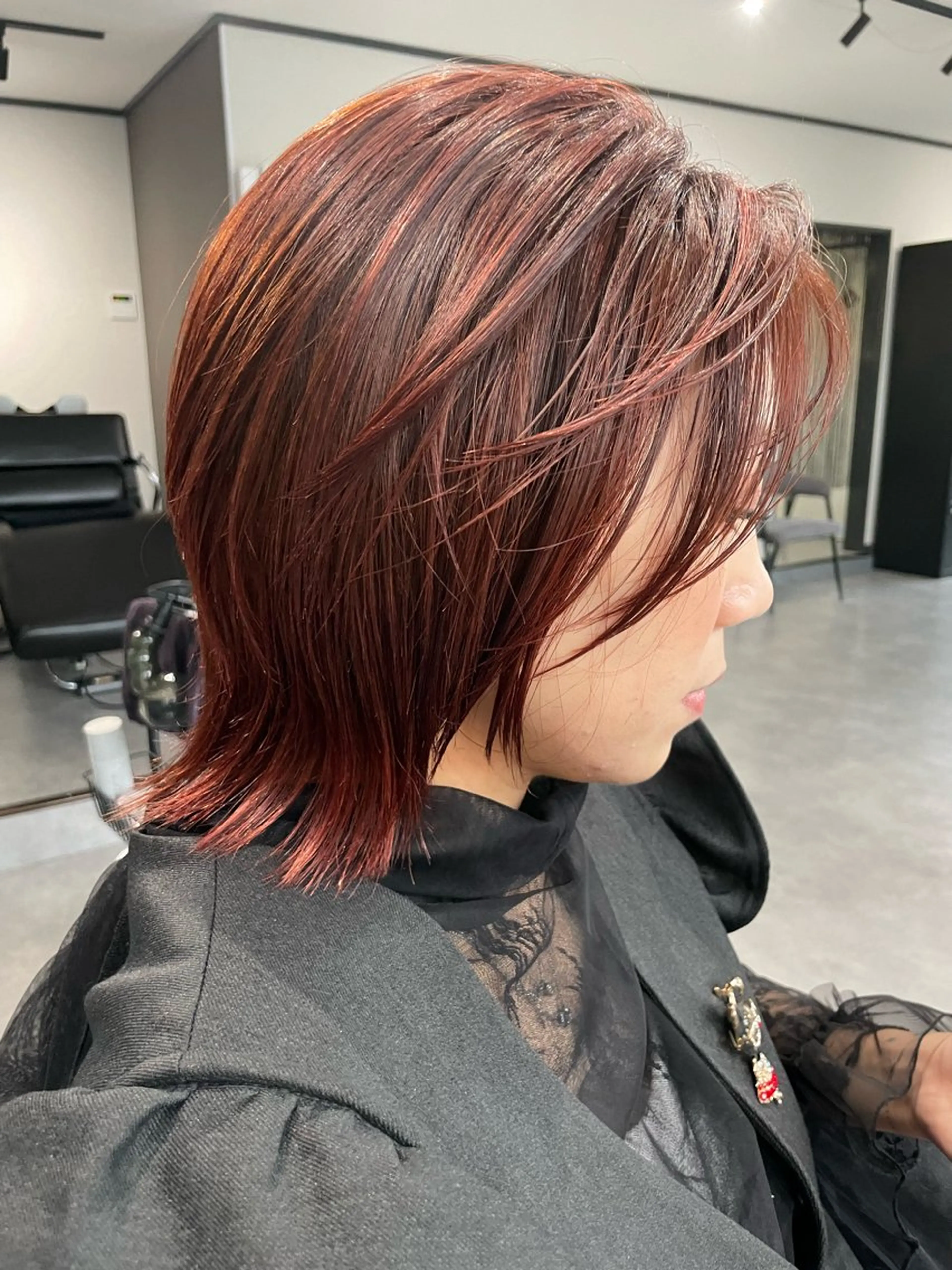 ミディアム カット ヘアカラー 町田 光瑠のヘアスタイル