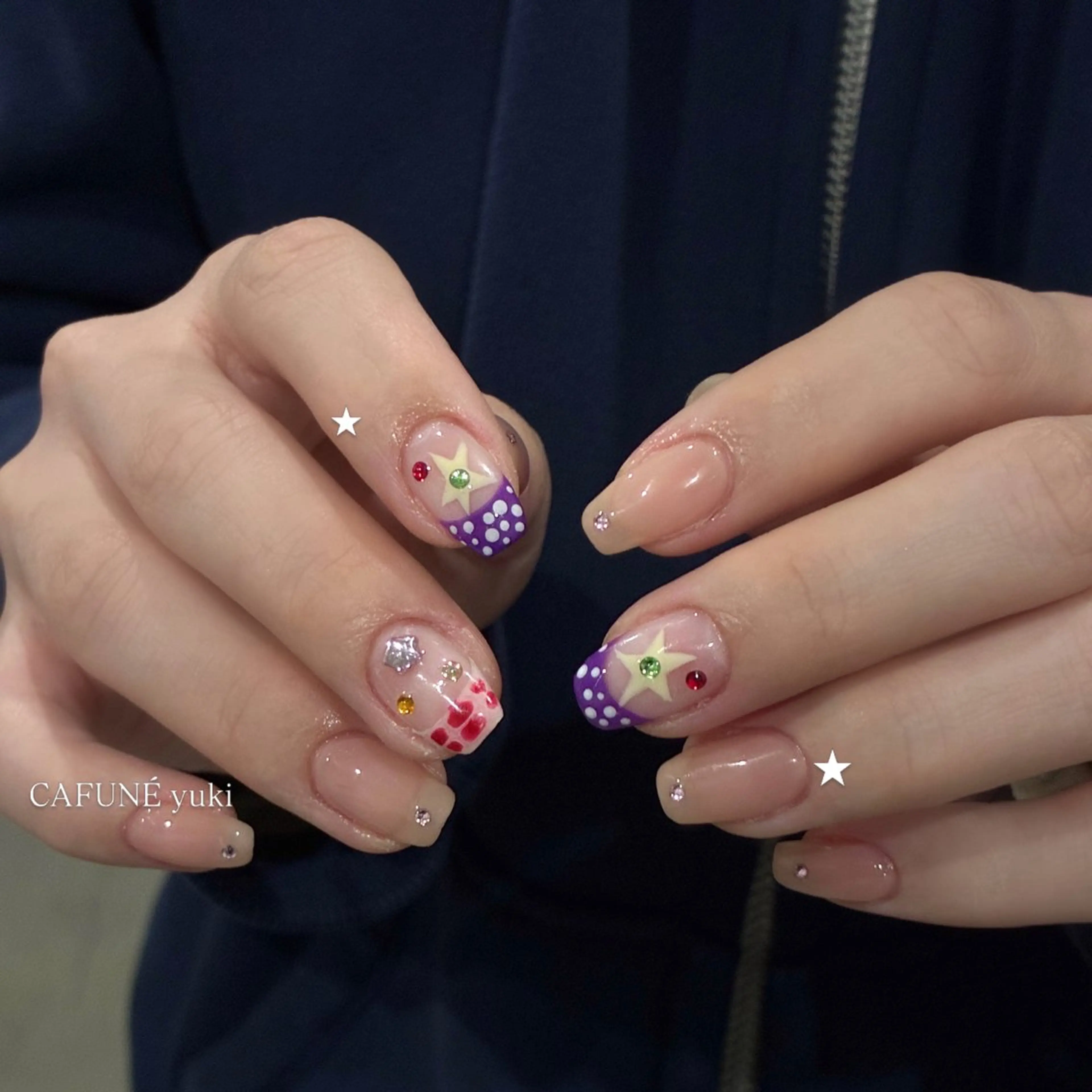 ネイル ハンドネイル 🎼CAFUNÉ_ TOKYO.•*¨のネイルデザイン