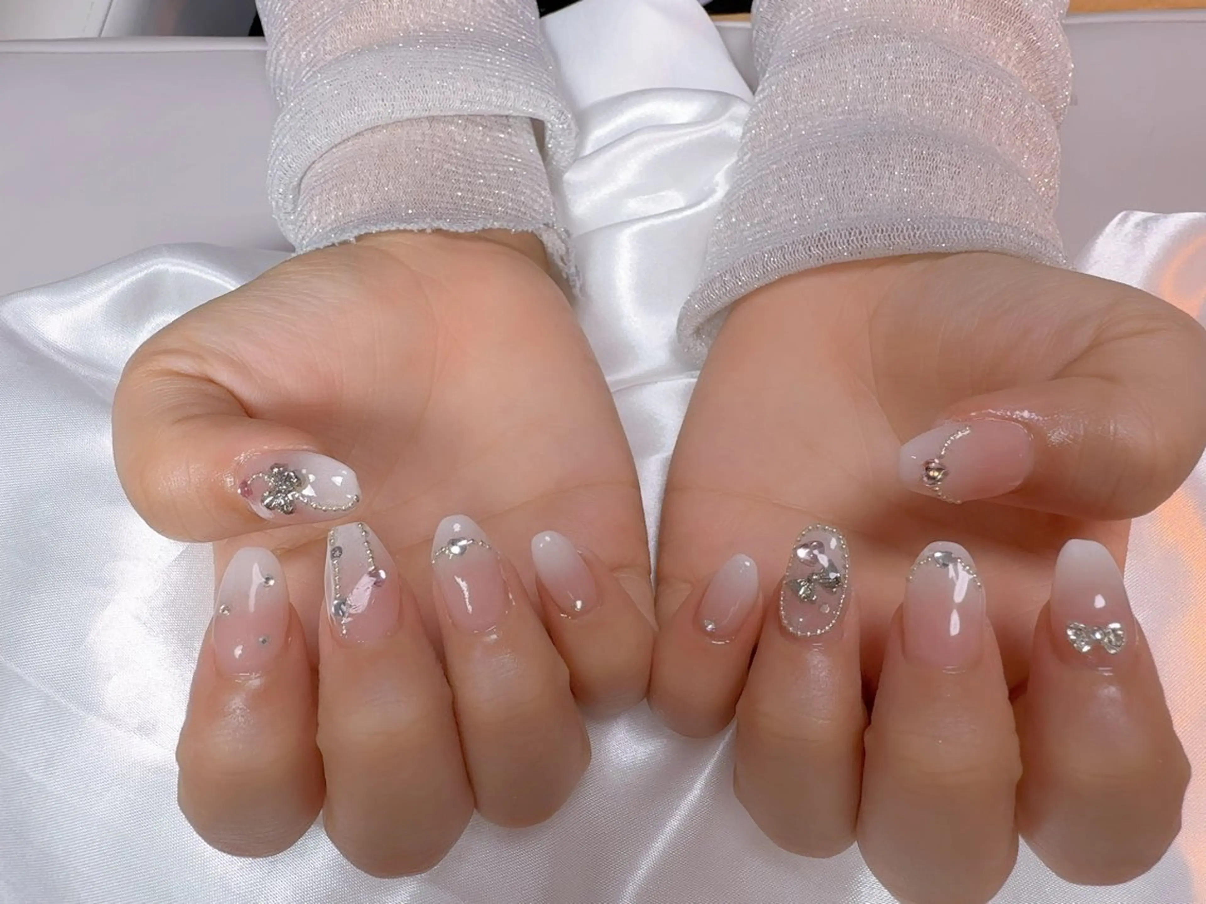 ネイル マグネットネイル ニュアンスネイル オフィスネイル ワンカラーネイル ピンク ハンドネイル Mnail _KKのネイルデザイン