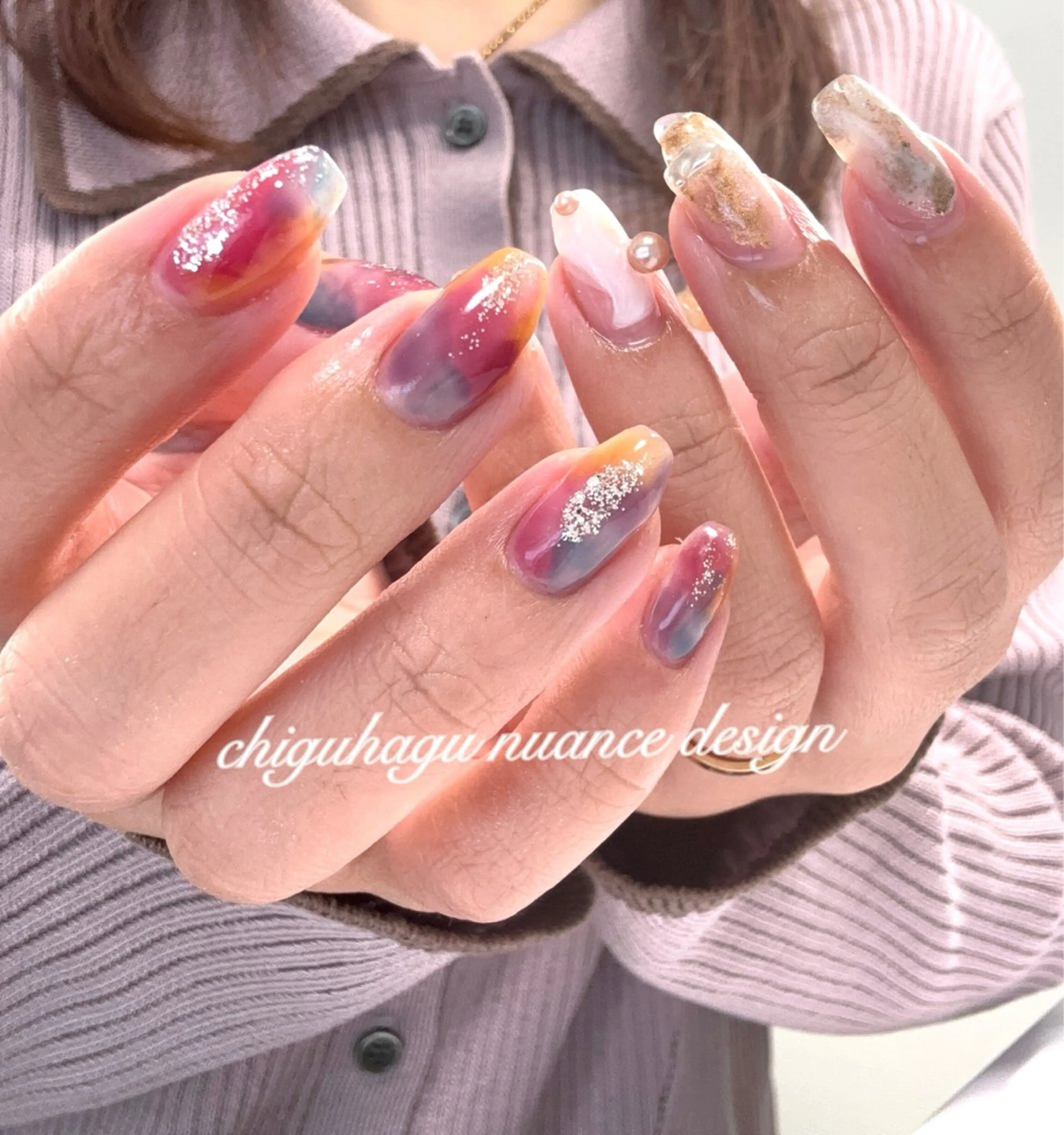 ネイル ニュアンスネイル ハンドネイル nonno. icaのネイルデザイン