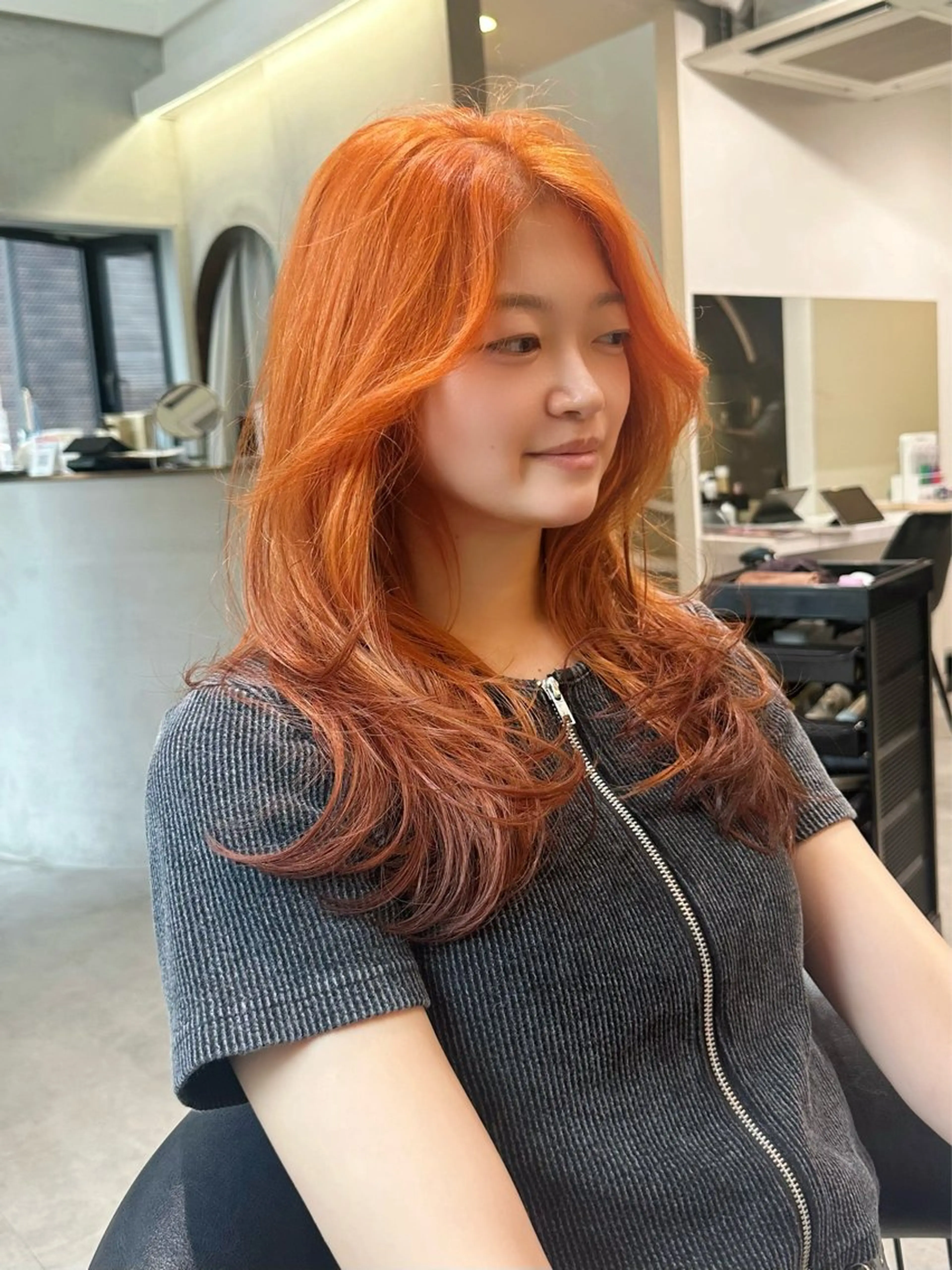 ミディアム ヘアカラー トリートメント ヘッドスパ taiga レイヤー /髪質改善/矯正🌈のヘアスタイル