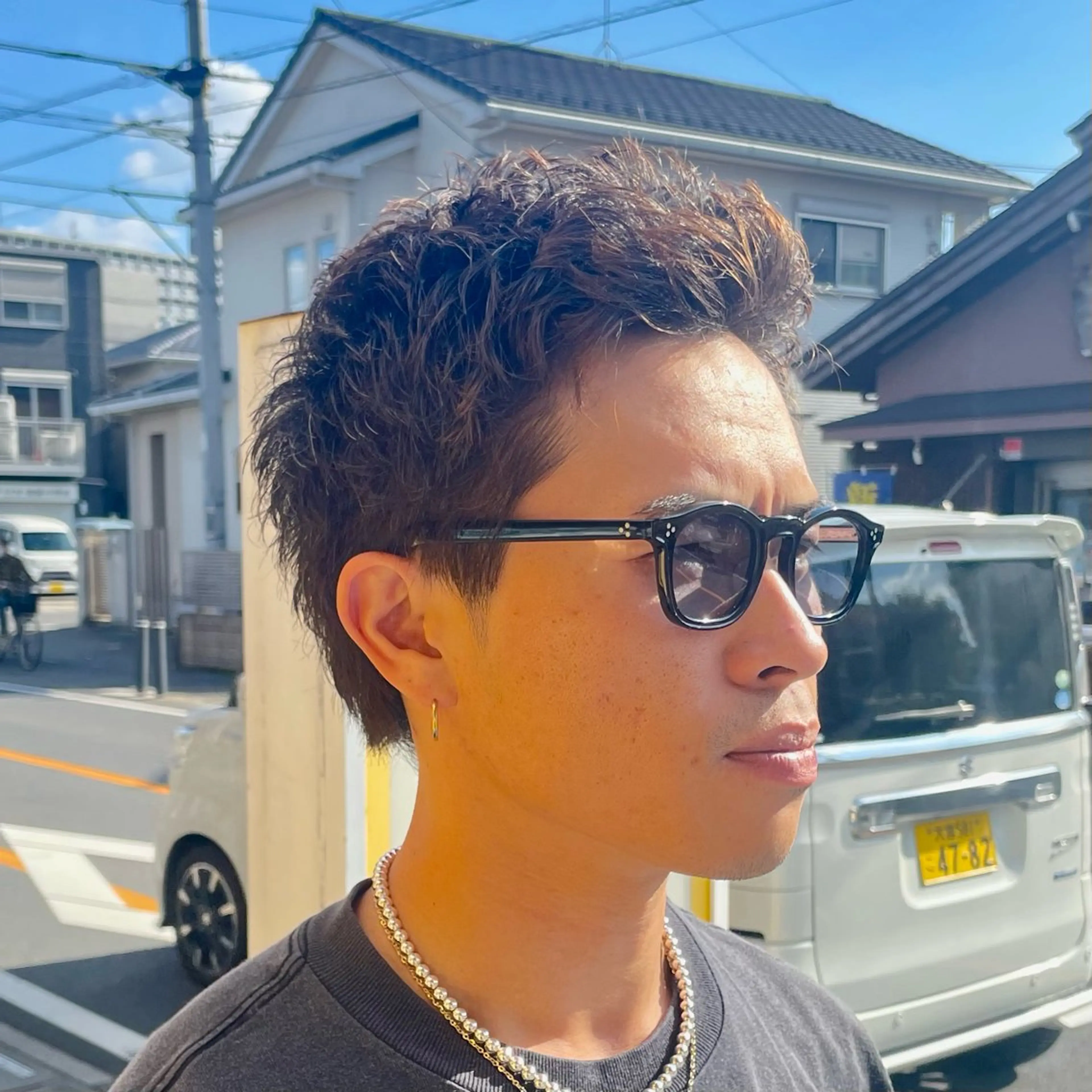 ショート パーマ メンズ スパイキーショート ショートヘア カット パーマ 本橋 琴実のヘアスタイル