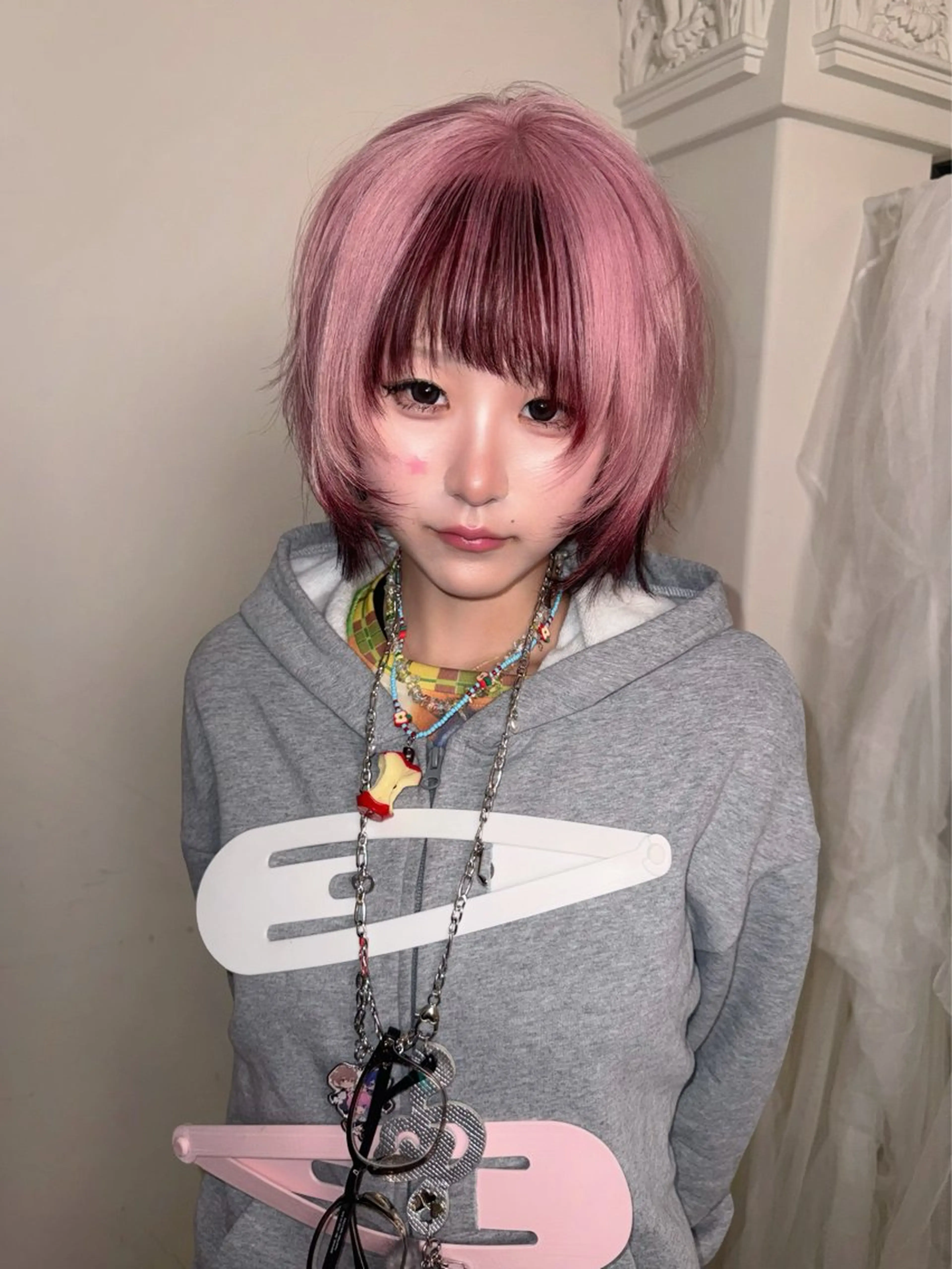 ショート カラー カット ヘアカラー トリートメント ヘッドスパ ヘアセット HARUNA/原宿/ デザイン/カットのヘアスタイル