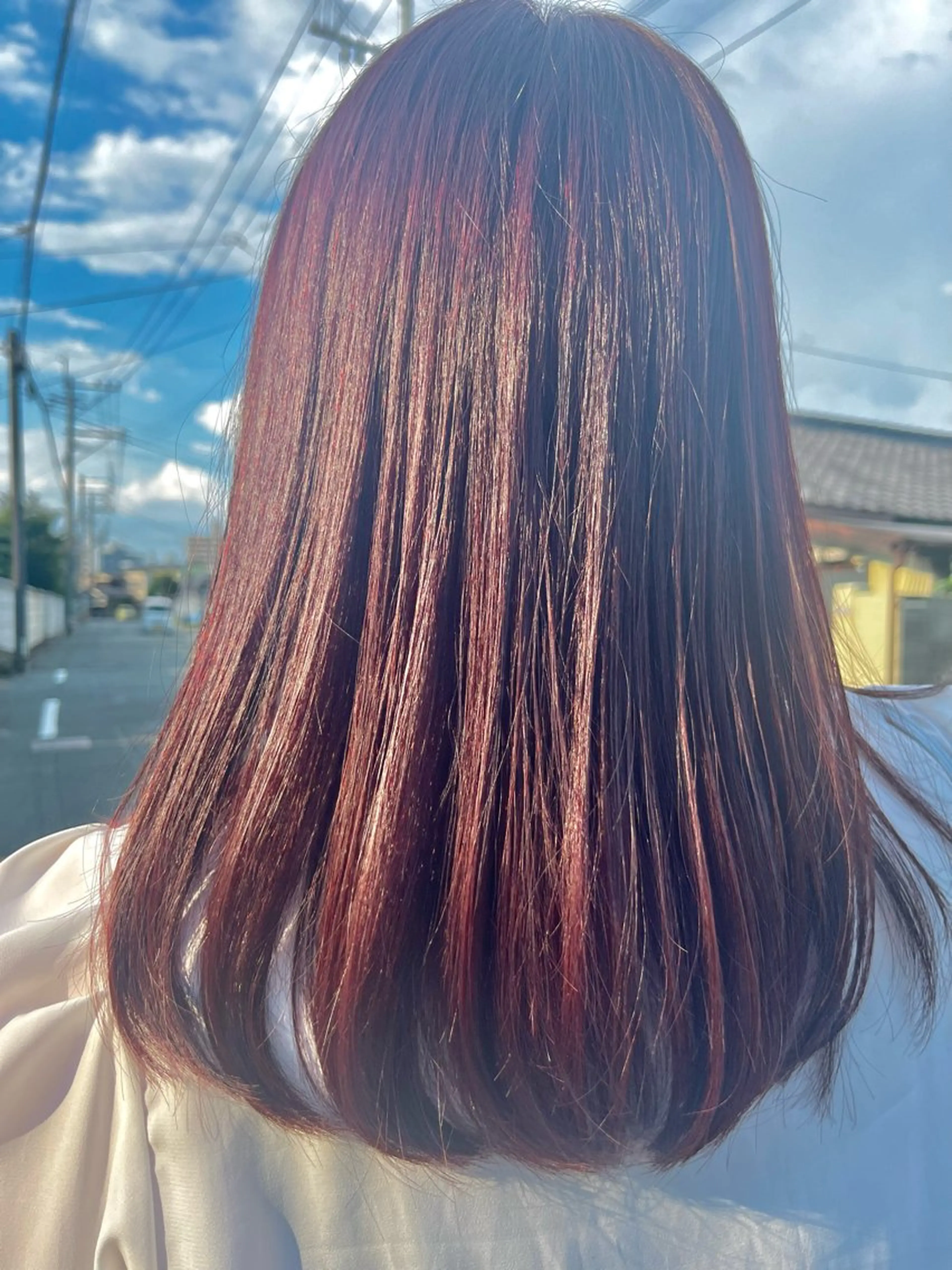 ミディアム カット ヘアカラー トリートメント . Lｉｅのヘアスタイル