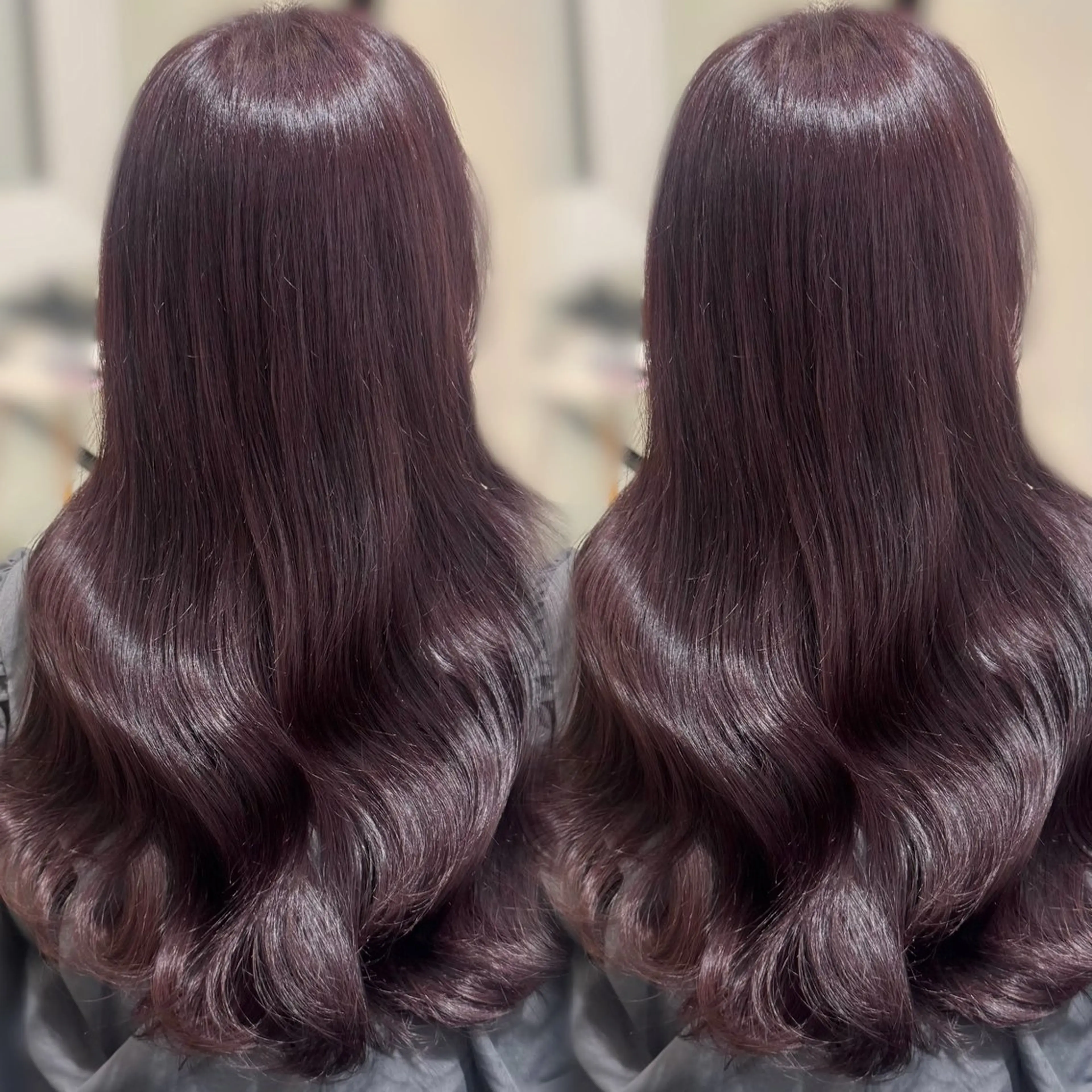 ロング カラー ブリーチ ラベンダーカラー ブリーチなしカラー ピンクカラー ピンクラベンダー カット ヘアカラー トリートメント ブリーチなしカラー kana🐱のヘアスタイル