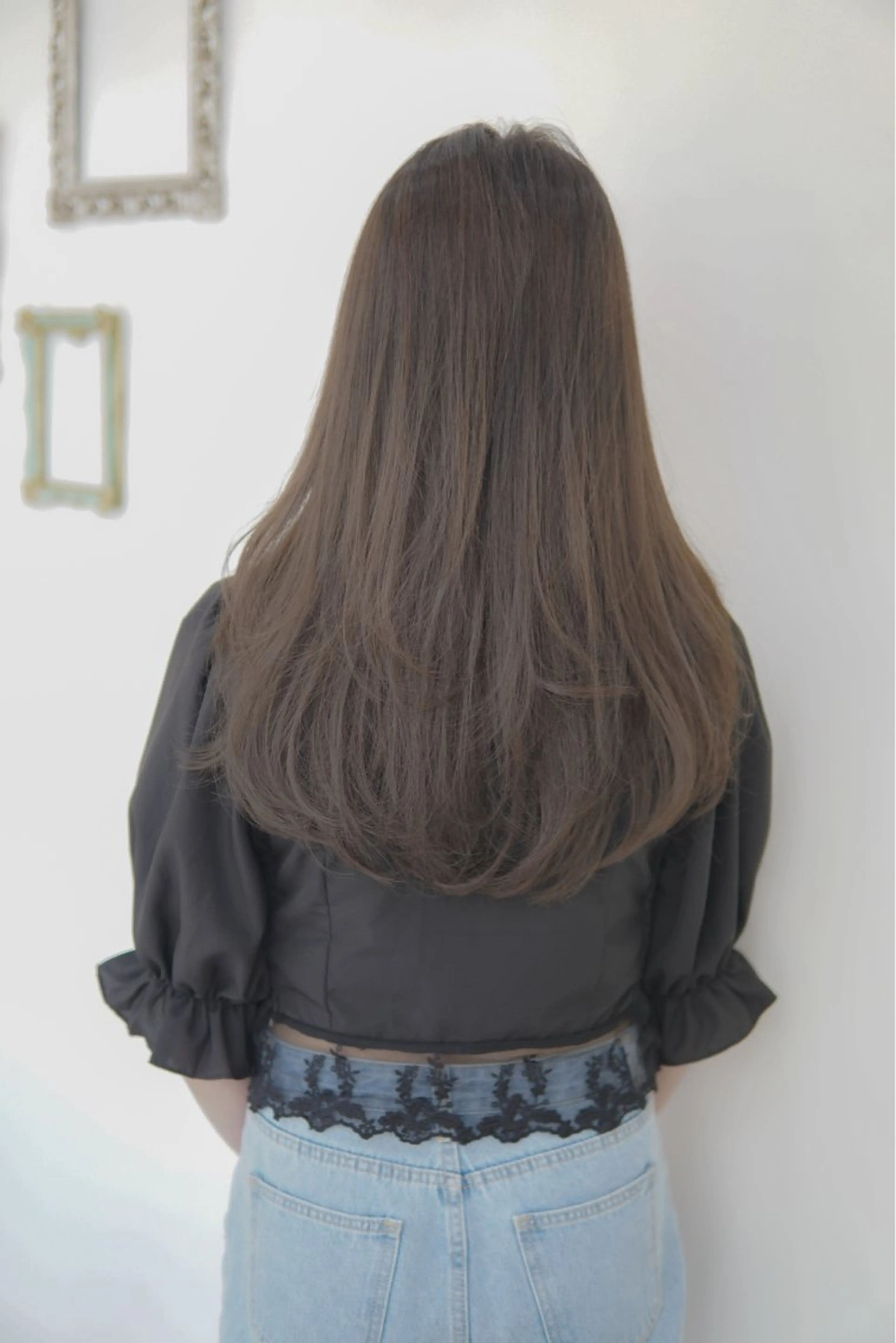 セミロング カラー ハイレイヤー レイヤーカット カット ヘアカラー トリートメント ミタニ/髪質改善 /レイヤーカットのヘアスタイル