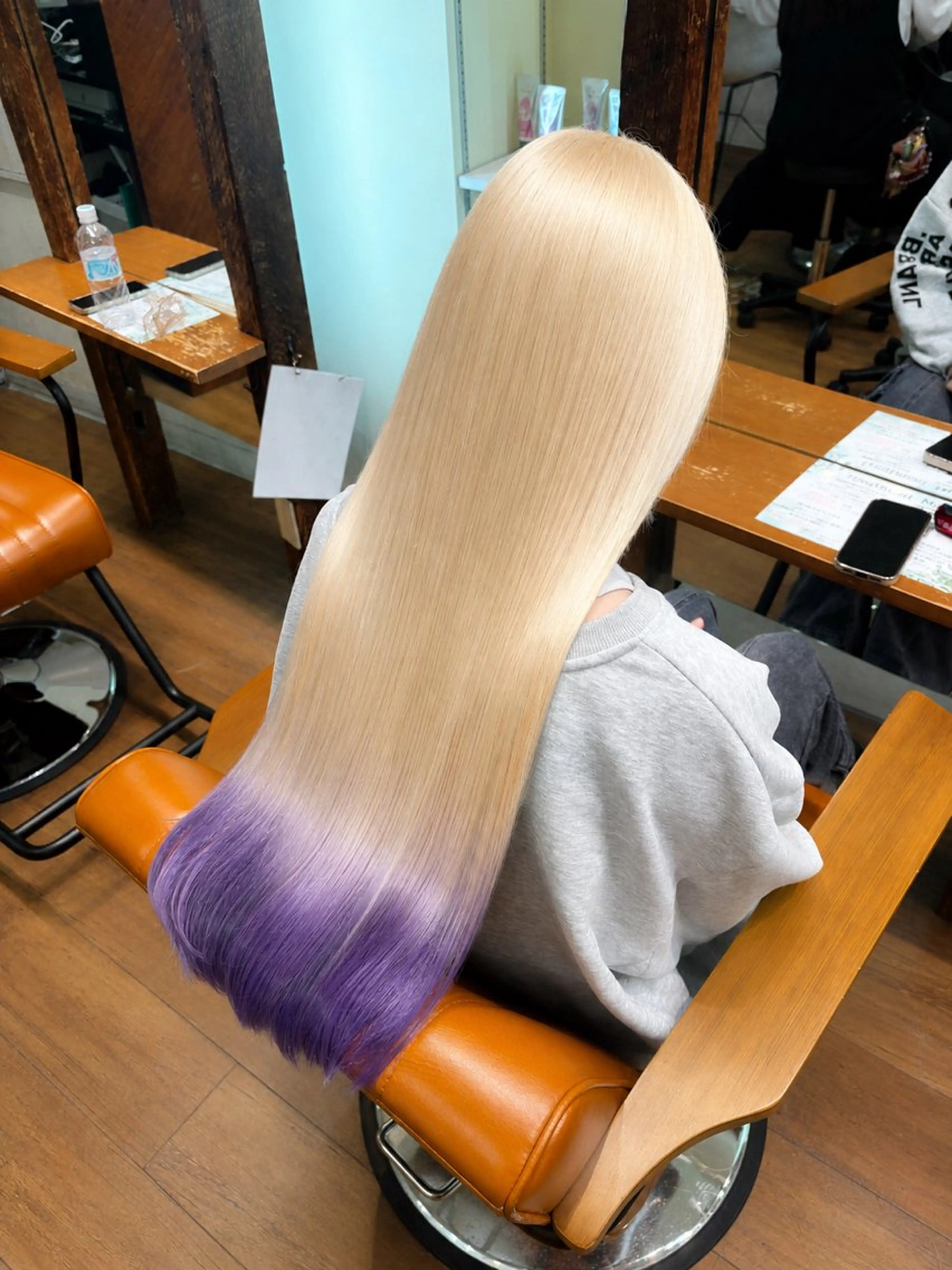 ロング カラー ヘアカラー トリートメント ヘッドスパ ハイトーン/ブリーチ 🦋デザイン森山陽向のヘアスタイル
