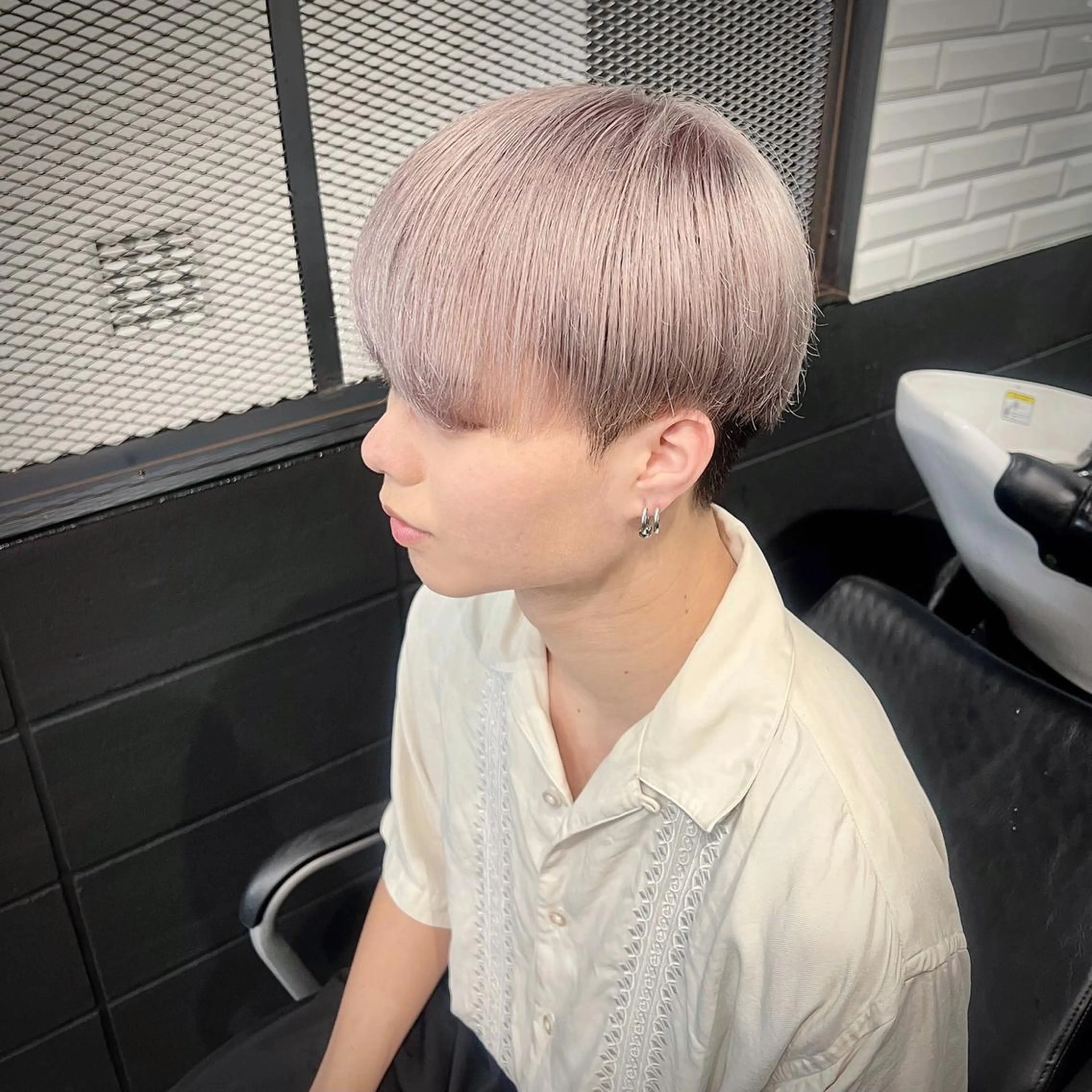 ショート カラー パーマ メンズ カット ヘアカラー トリートメント メンズ特化/パーマ/ メッシュ/竜成のヘアスタイル