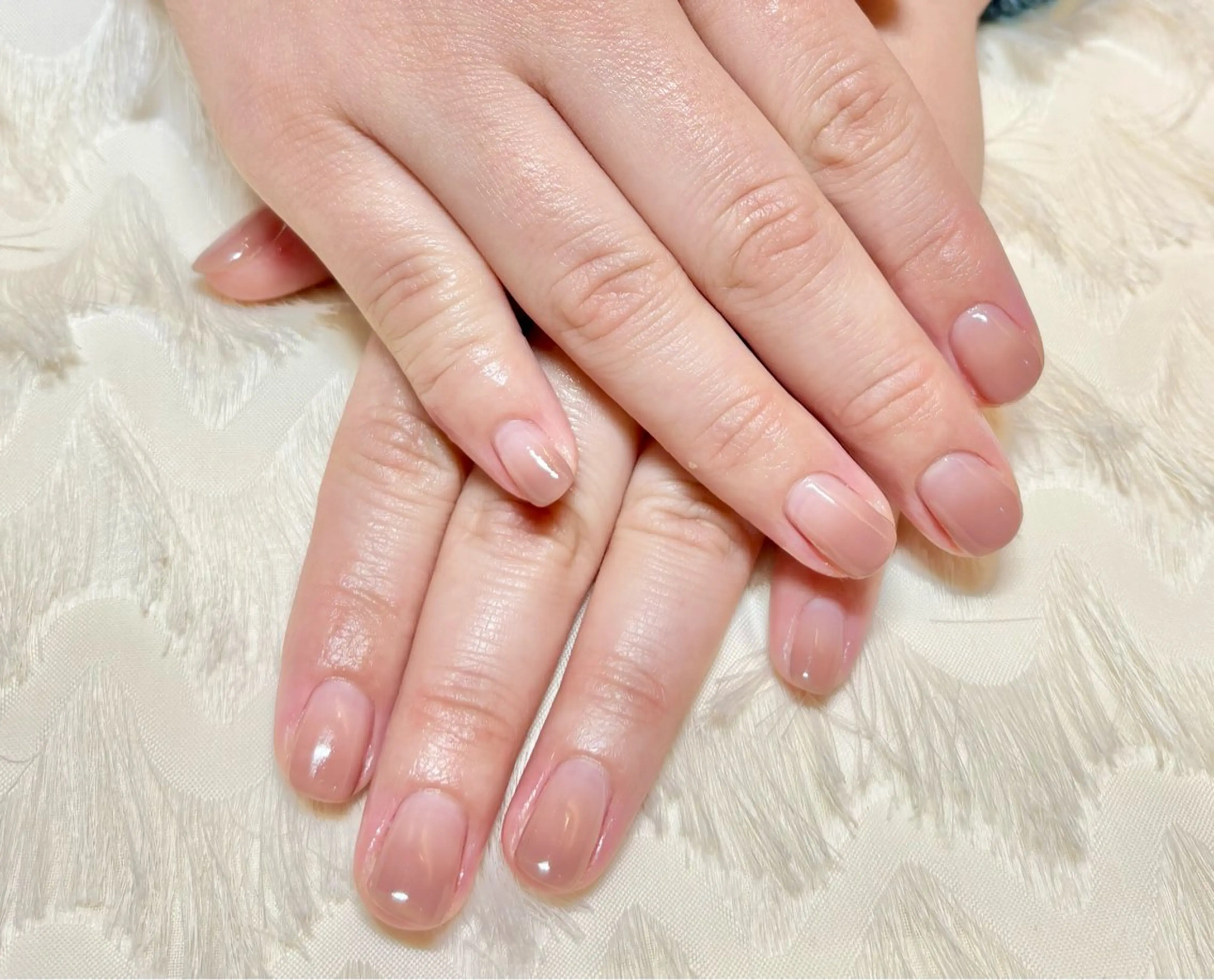 ネイル ブラウン グラデーション ピンク ハンドネイル パラスパガーデン ♡齊藤歩のネイルデザイン