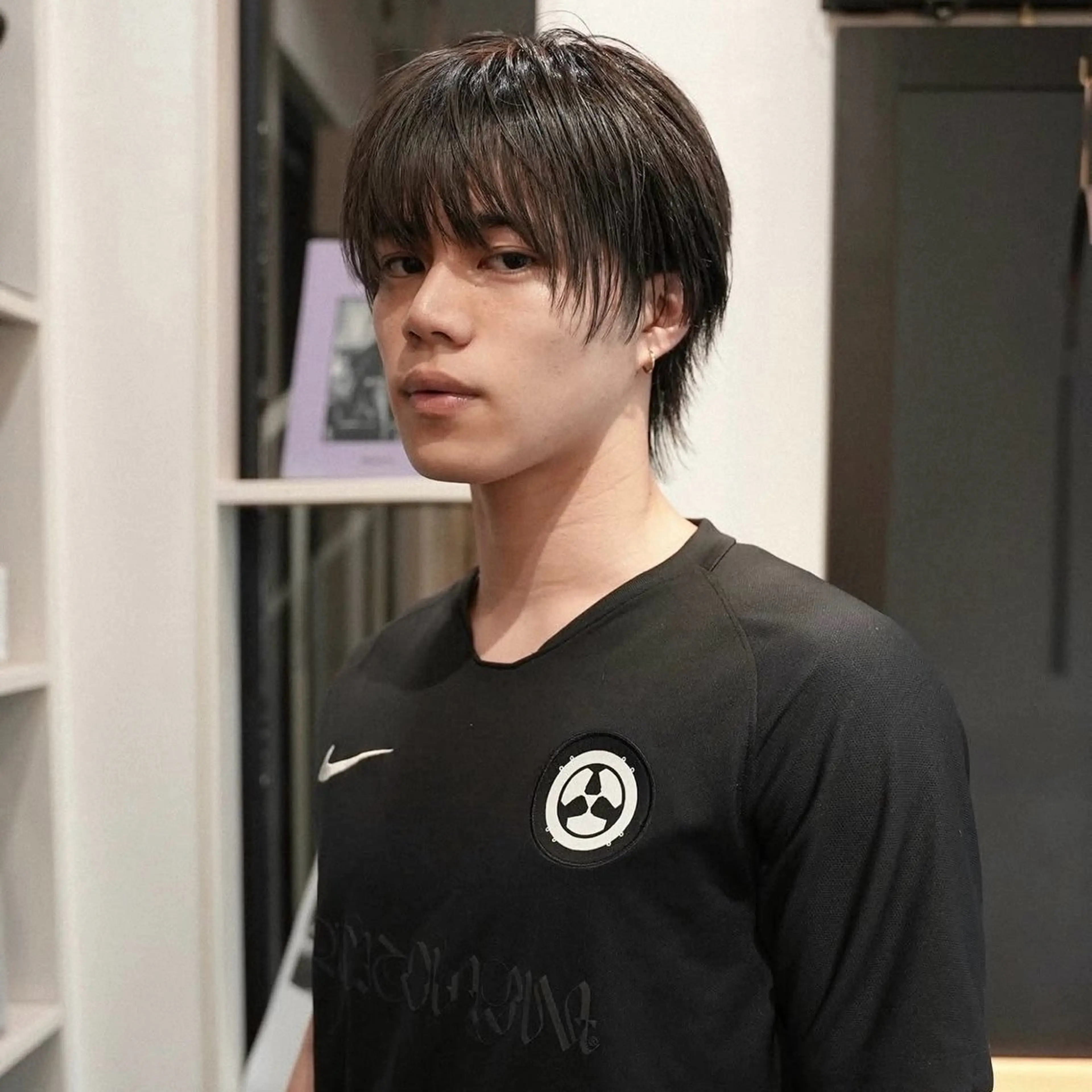 ミディアム メンズ センターパート/ ベージュ系カラー/禅のヘアスタイル