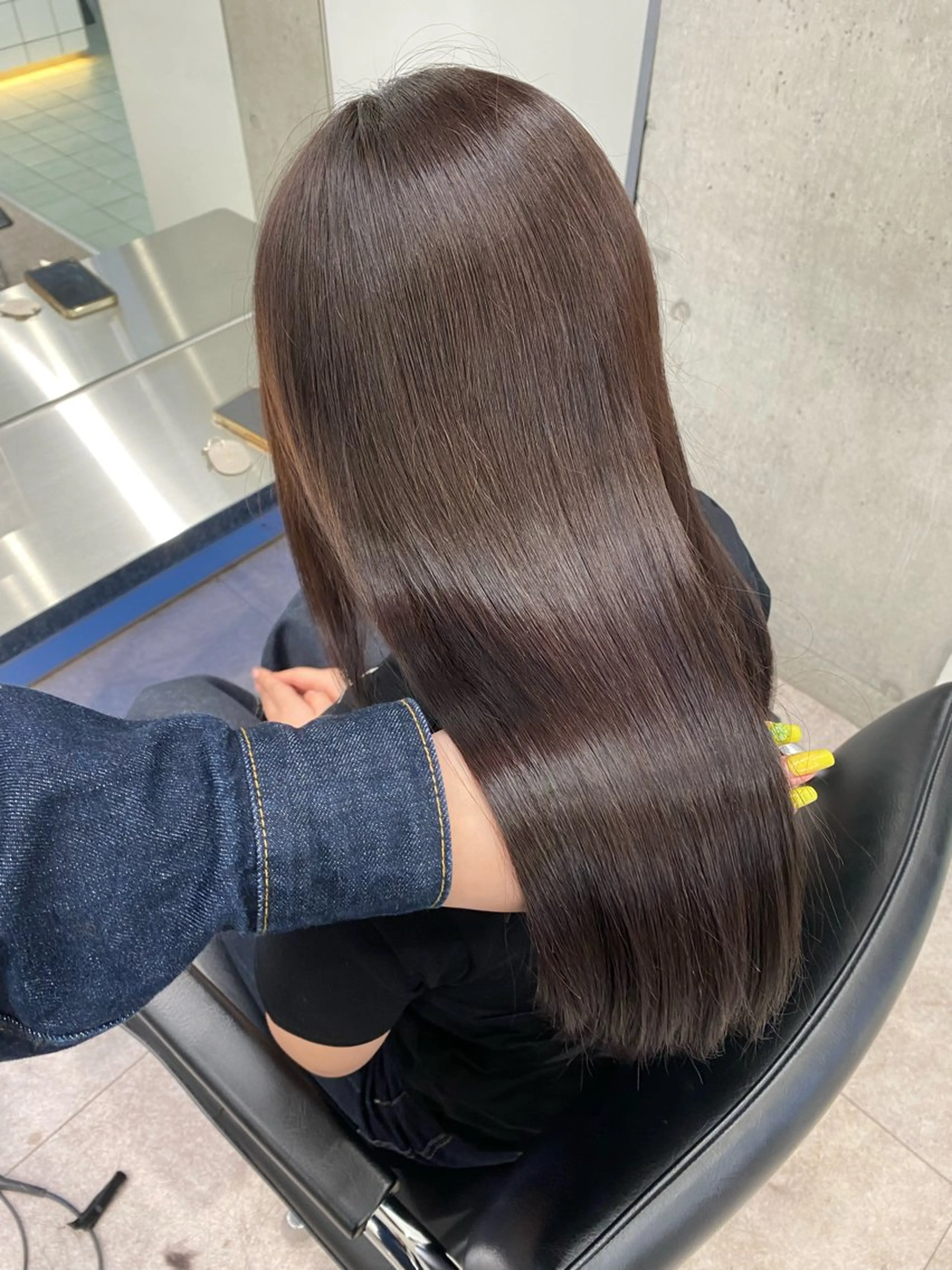 ロング カラー ブラウンカラー ヘアカラー 森 菜摘のヘアスタイル