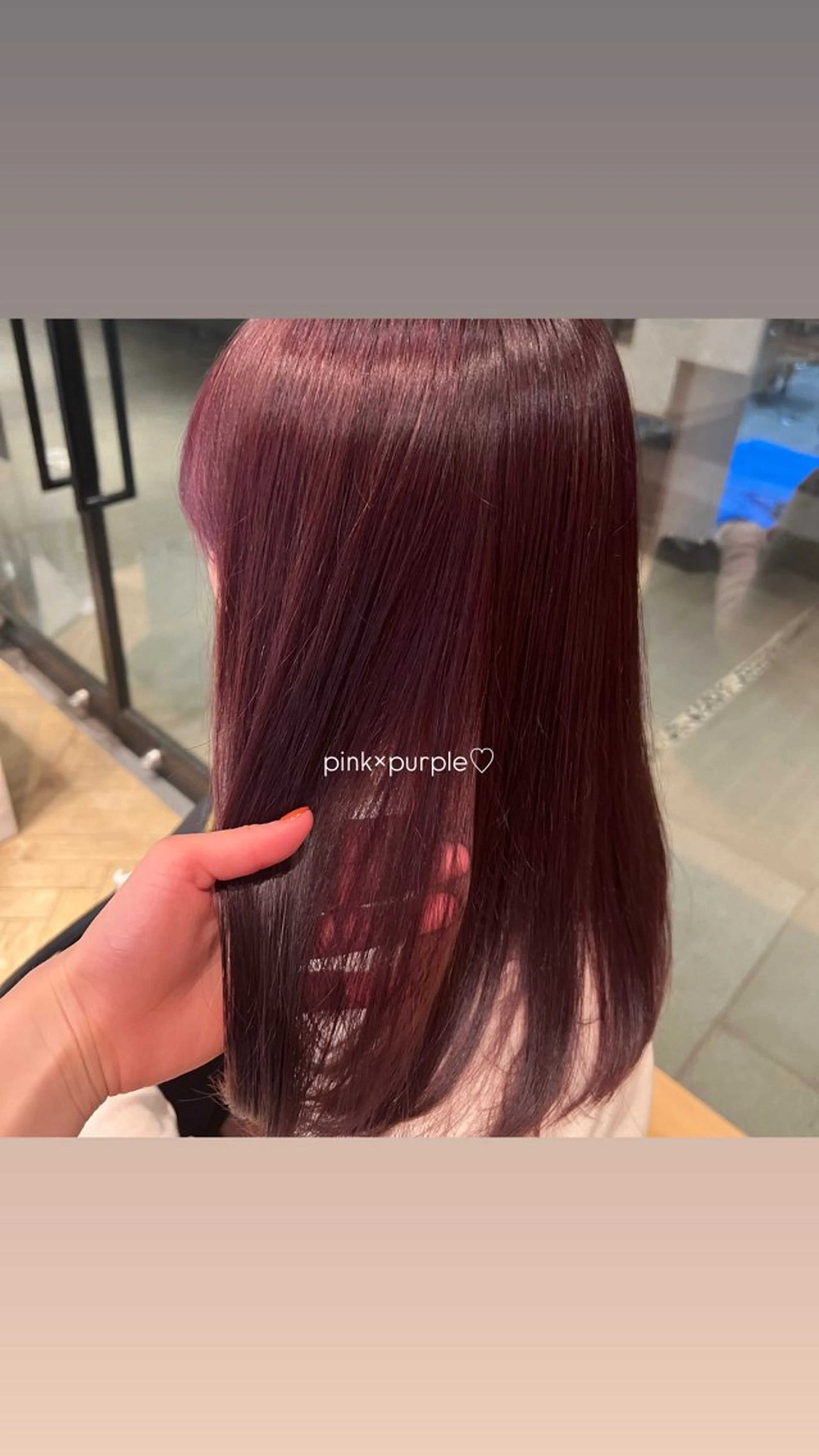 ミディアム パープルカラー 暖色カラー/ベージュ 🩰ayano♡のヘアスタイル