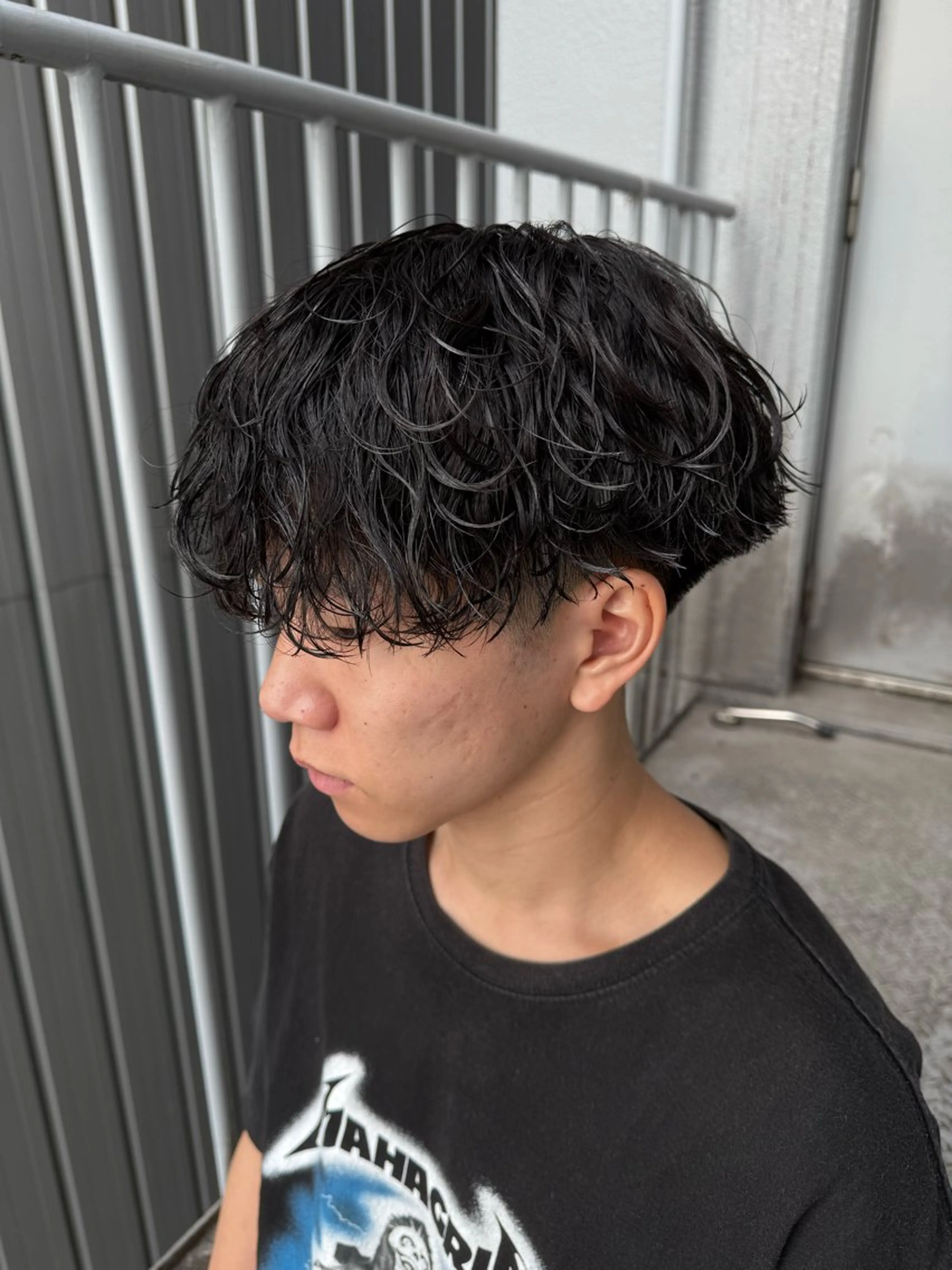 パーマ メンズ マッシュ メンズパーマ 波巻きパーマ スパイラルパーマ カット パーマ メンズ特化美容師/ パーマ/波巻き/陸翔のヘアスタイル