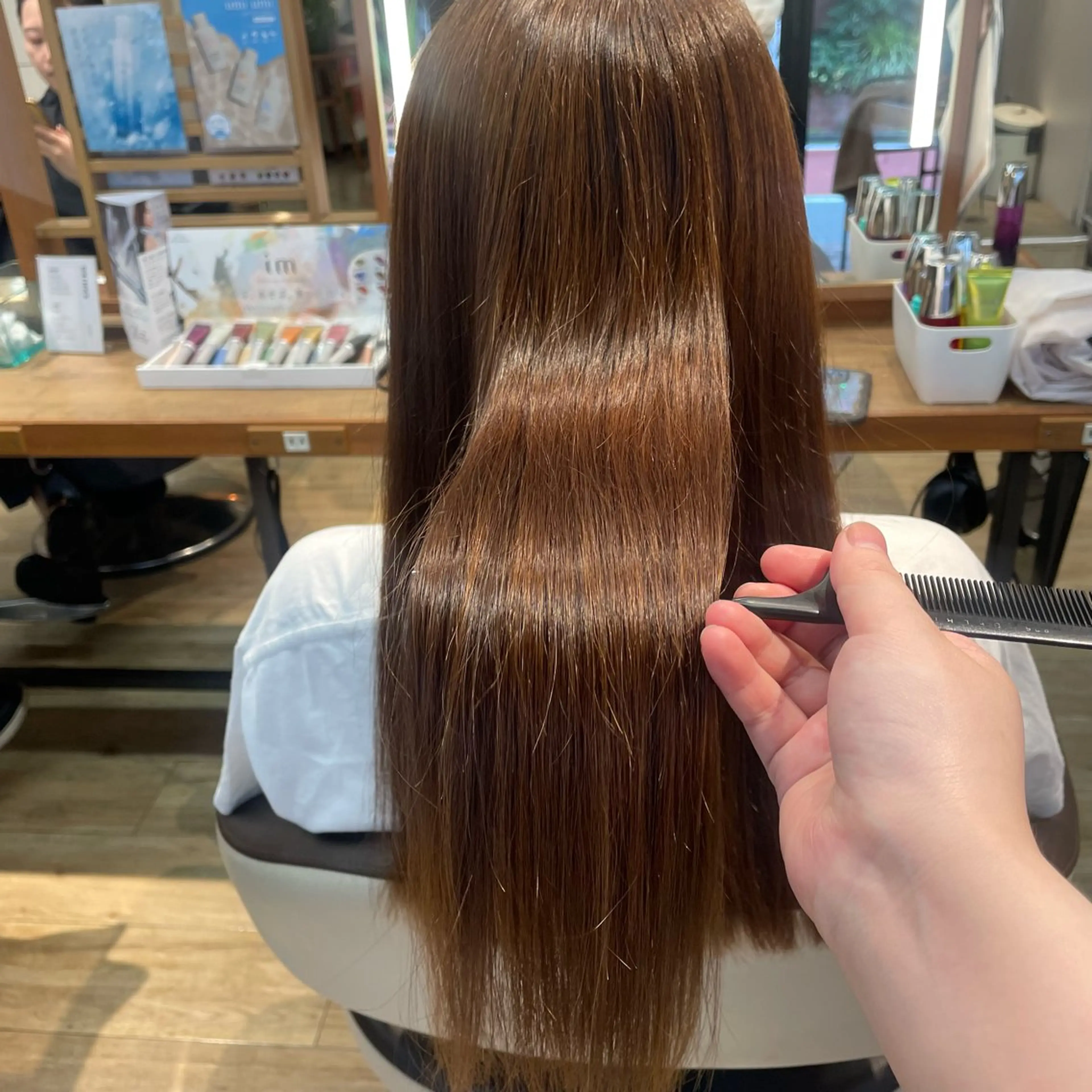 ロング パーマ カット 縮毛矯正 このみ/髪質改善 /ヘアアレンジ🫧のヘアスタイル