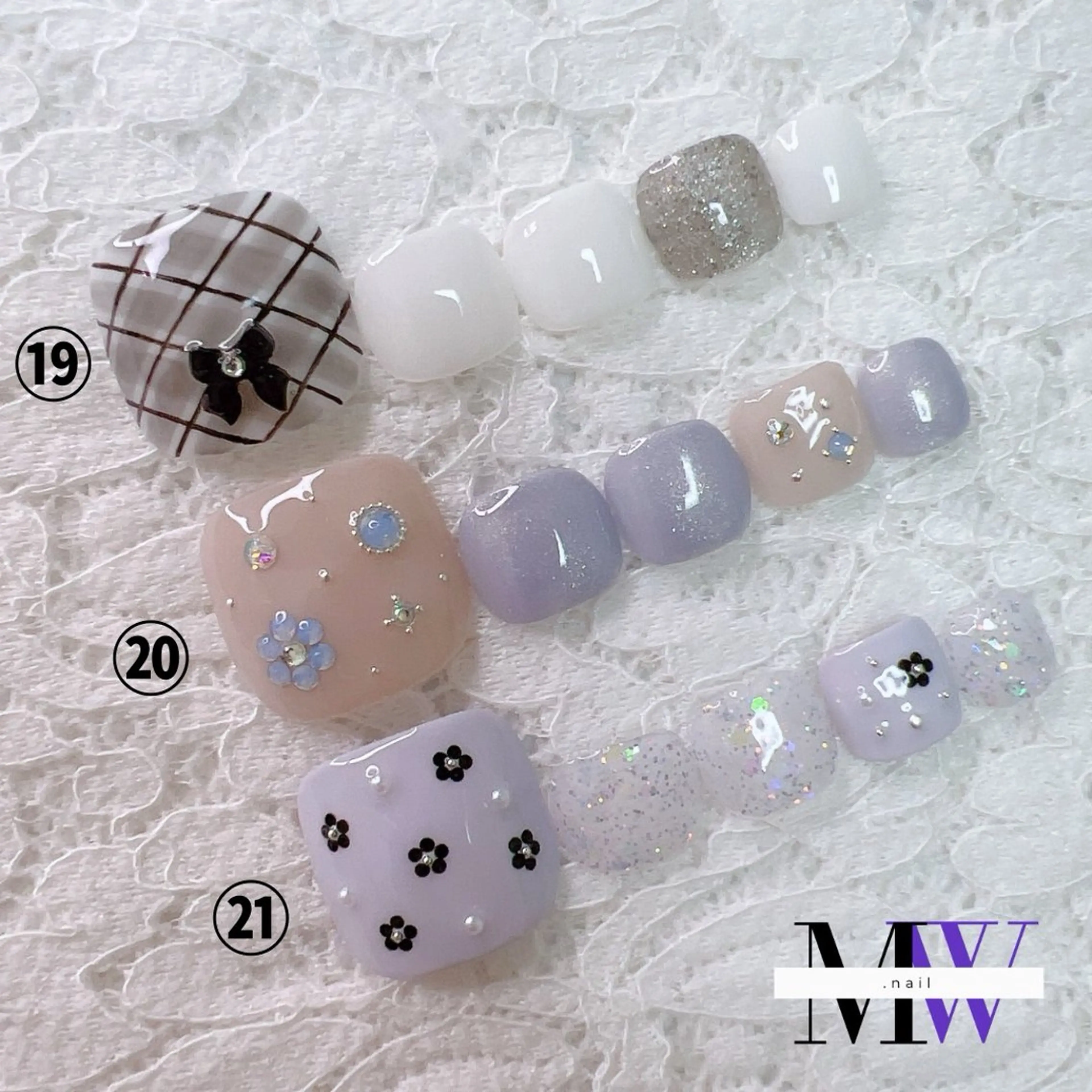 ネイル アートネイル フットネイル ジェルネイル フットネイル MW .nailのネイルデザイン