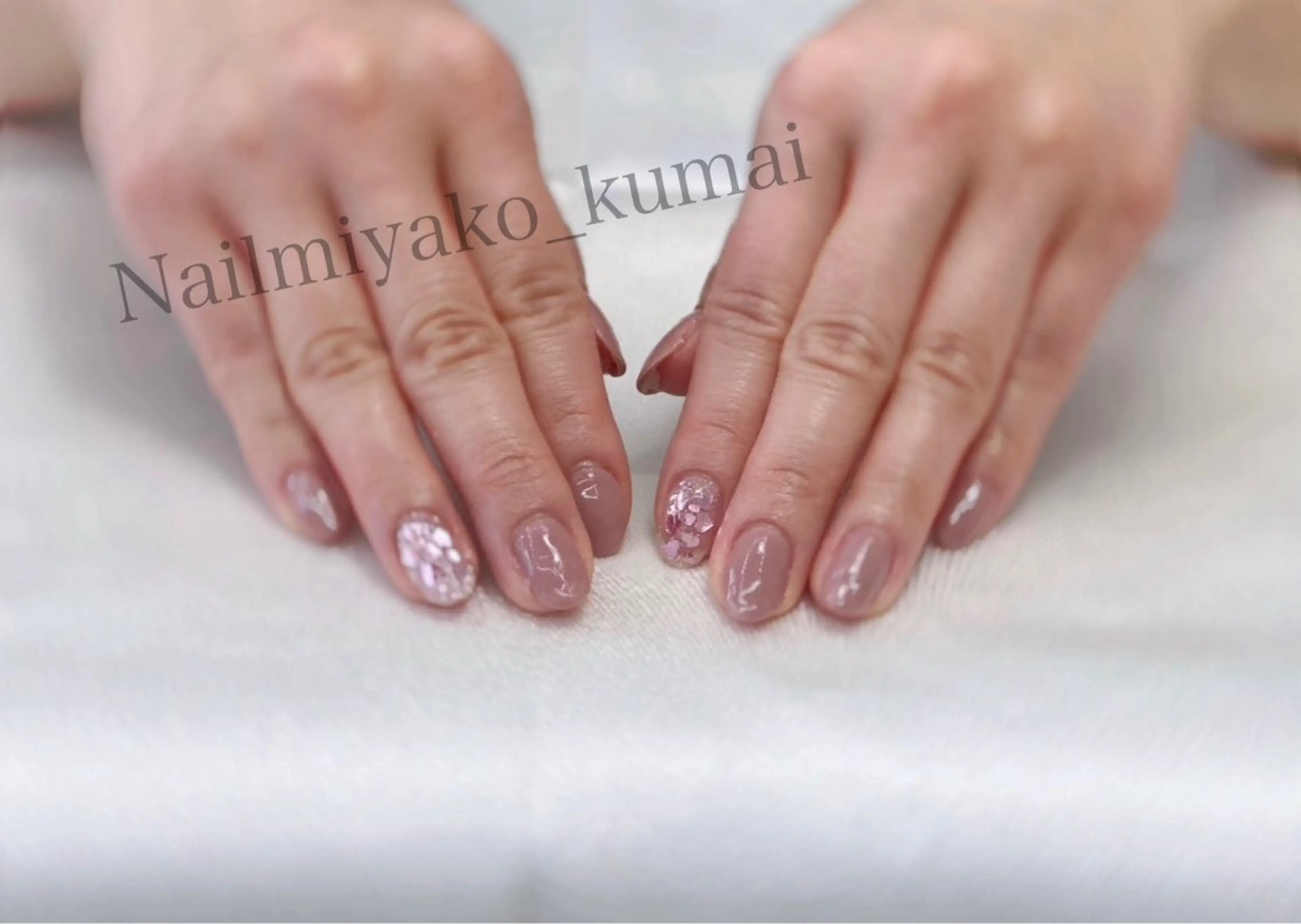 ネイル ハート ワンカラーネイル バレンタイン Nailmiyako 熊井のネイルデザイン