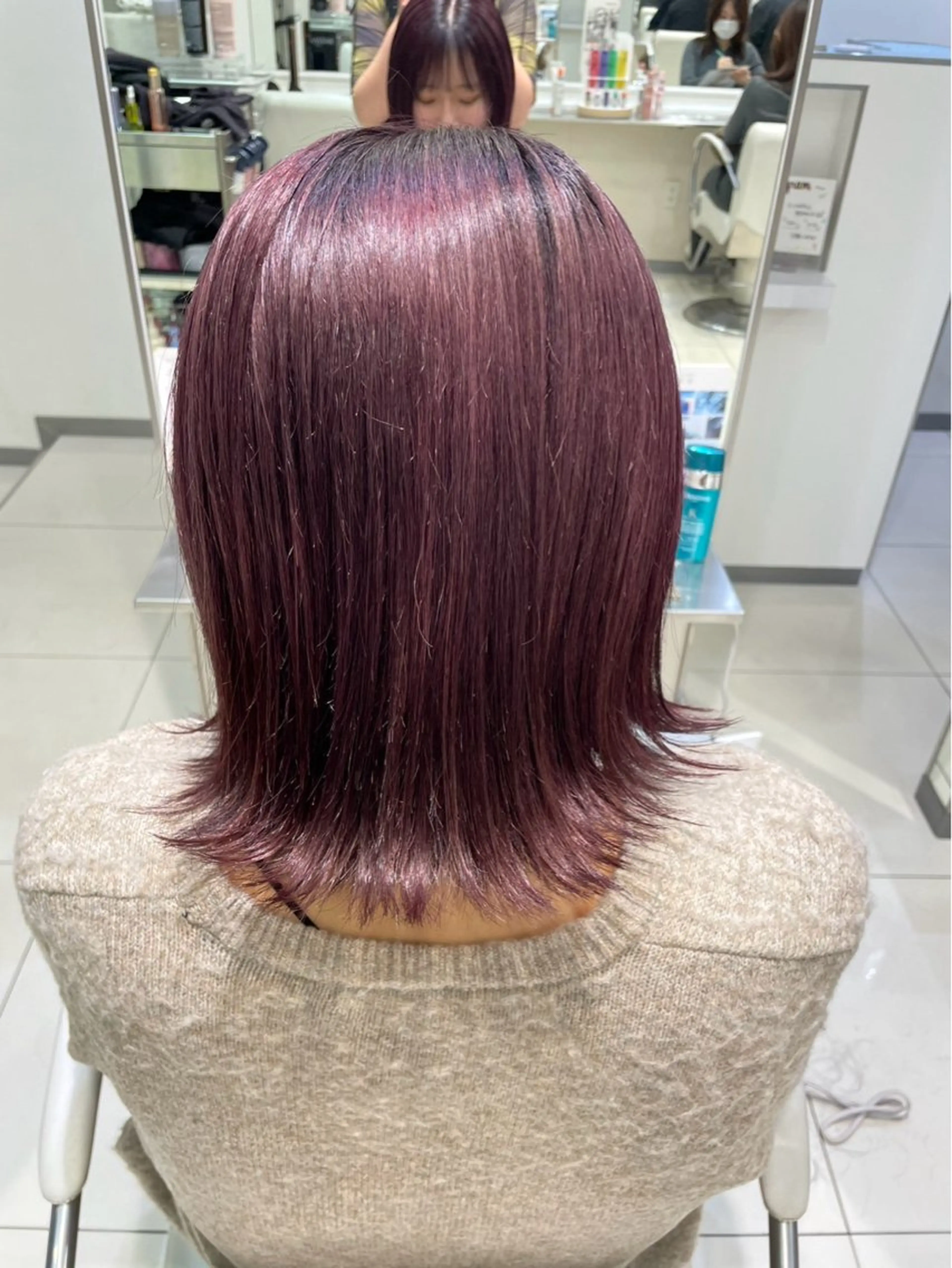 ミディアム カラー 🍀あんず Nosh/博多のヘアスタイル