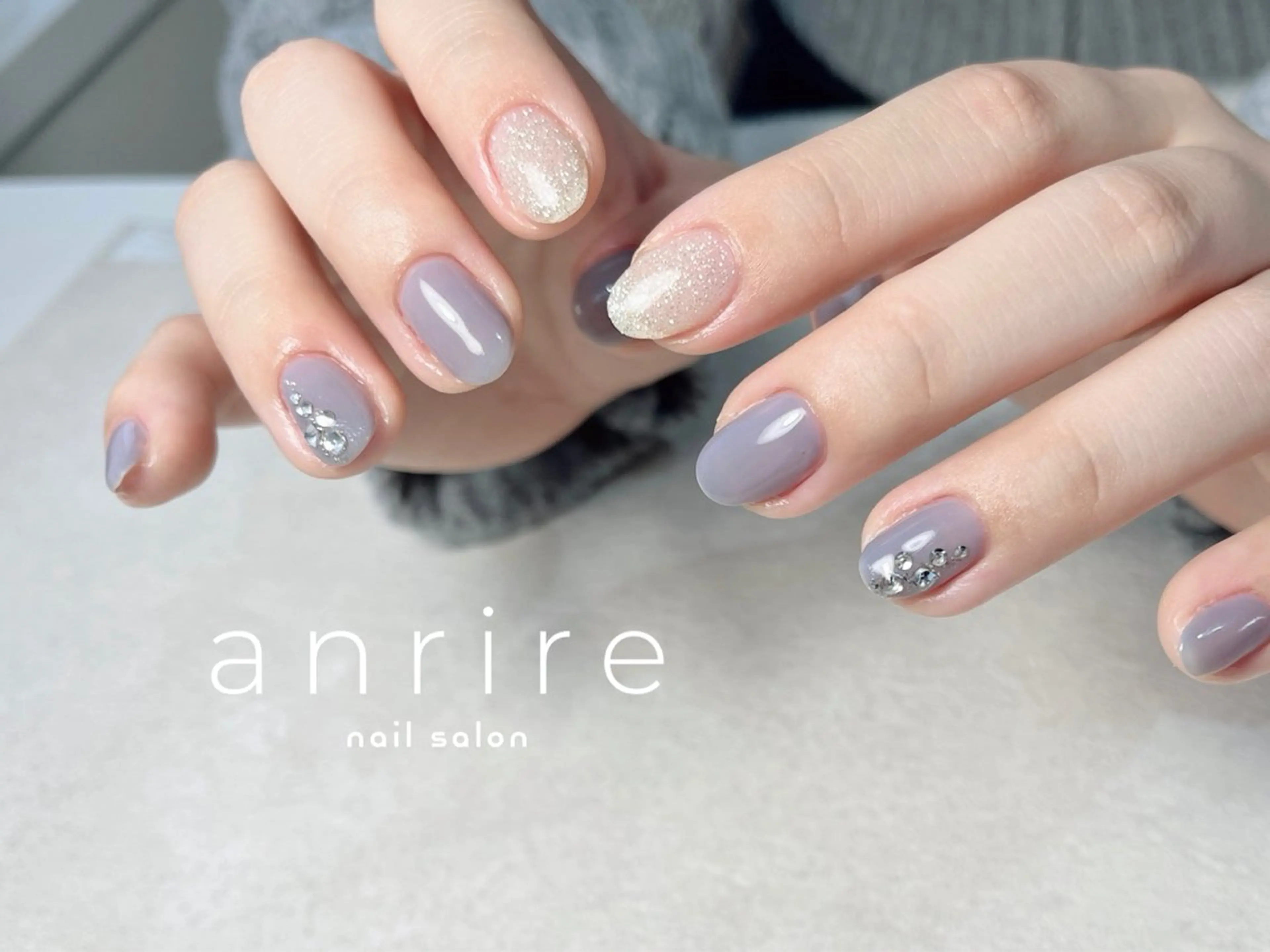 ネイル フラッシュネイル ジェルネイル キラキラネイル ラメ(グリッター) パラジェル ハンドネイル nailsalon anrireのネイルデザイン