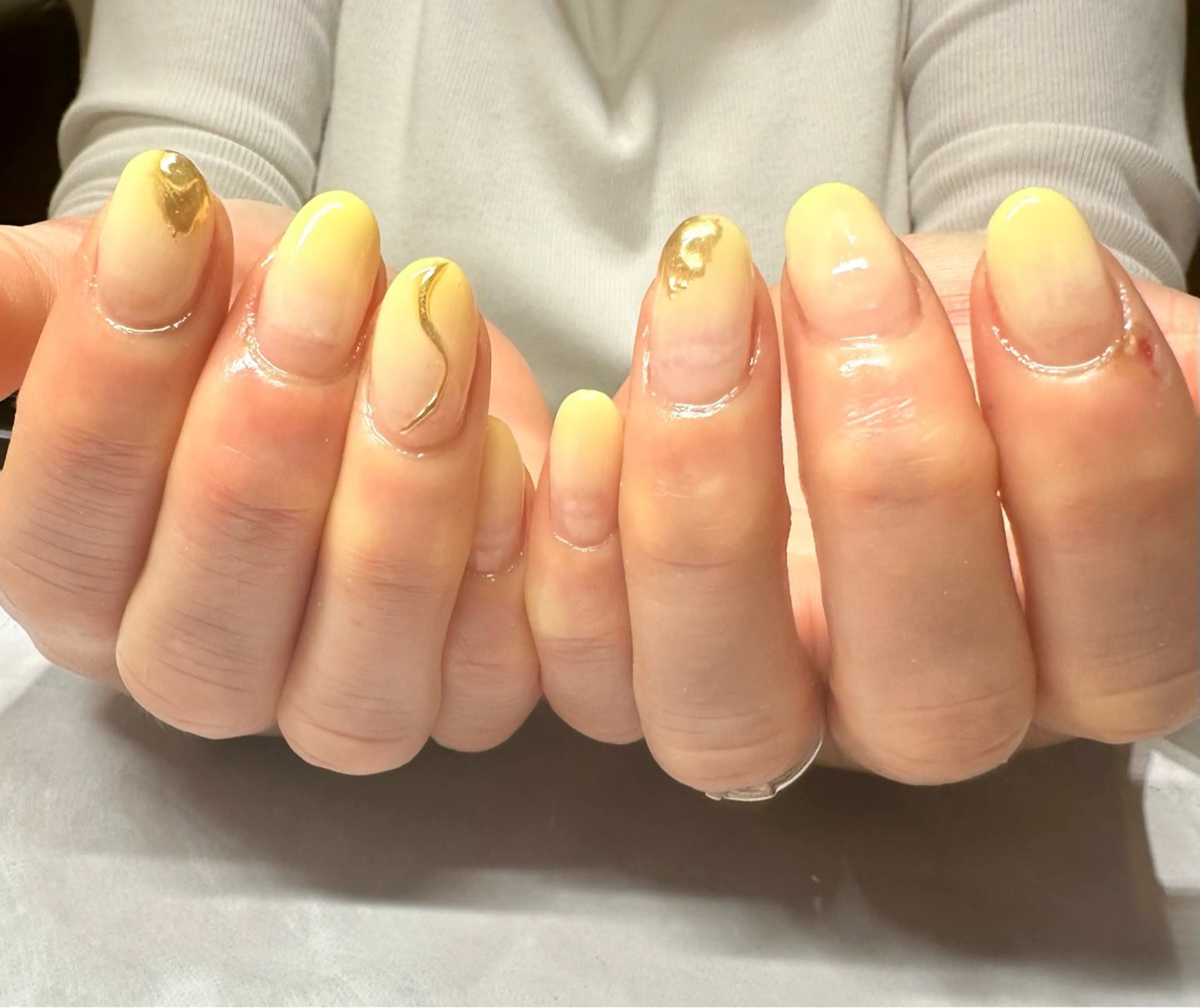 ネイル グラデーション ミラーネイル Ueda Rieのネイルデザイン