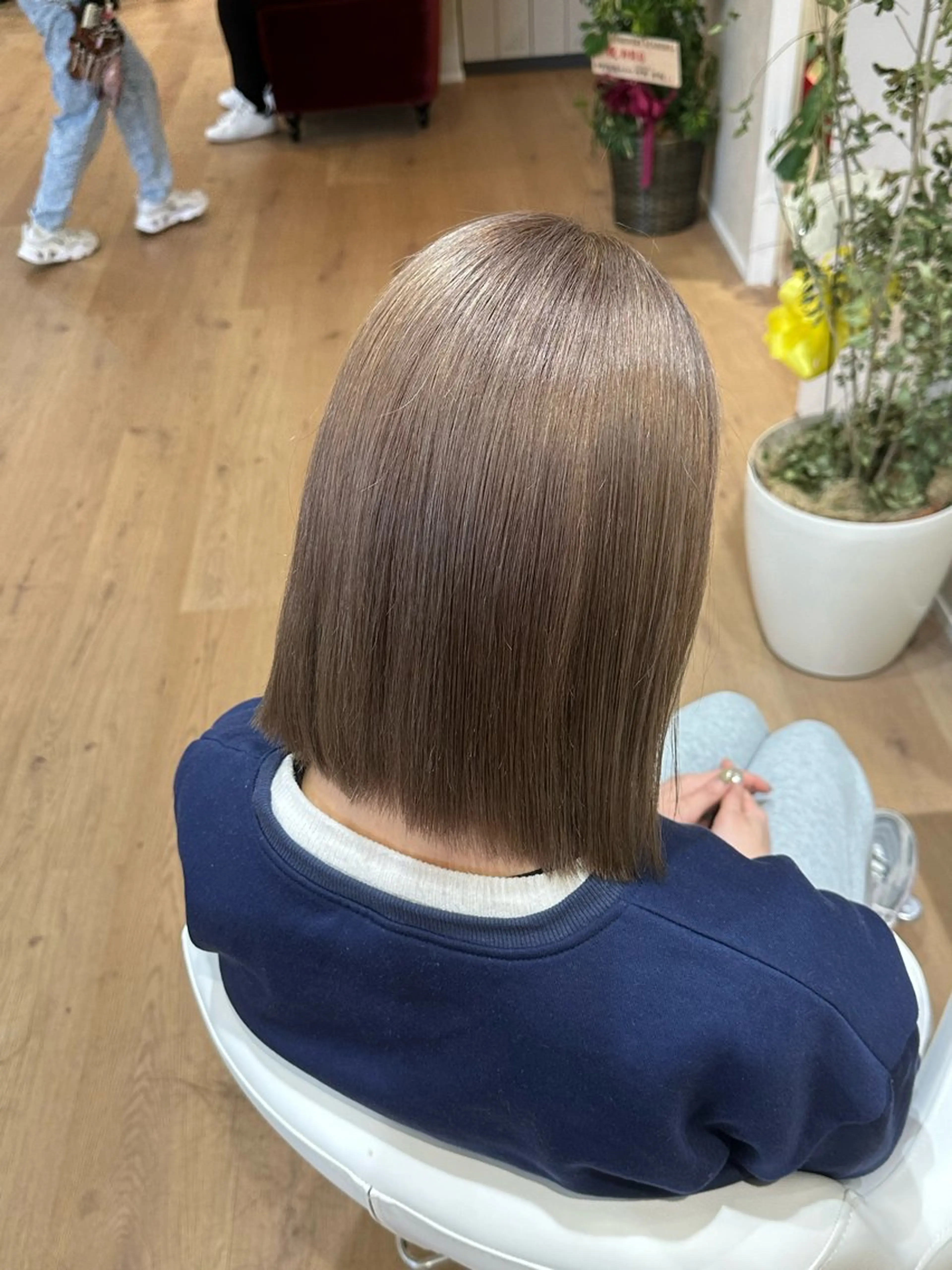 ミディアム ボブ ヘアカラー 美髪🫧ブリーチ/ デザイン/永田汰伊智のヘアスタイル