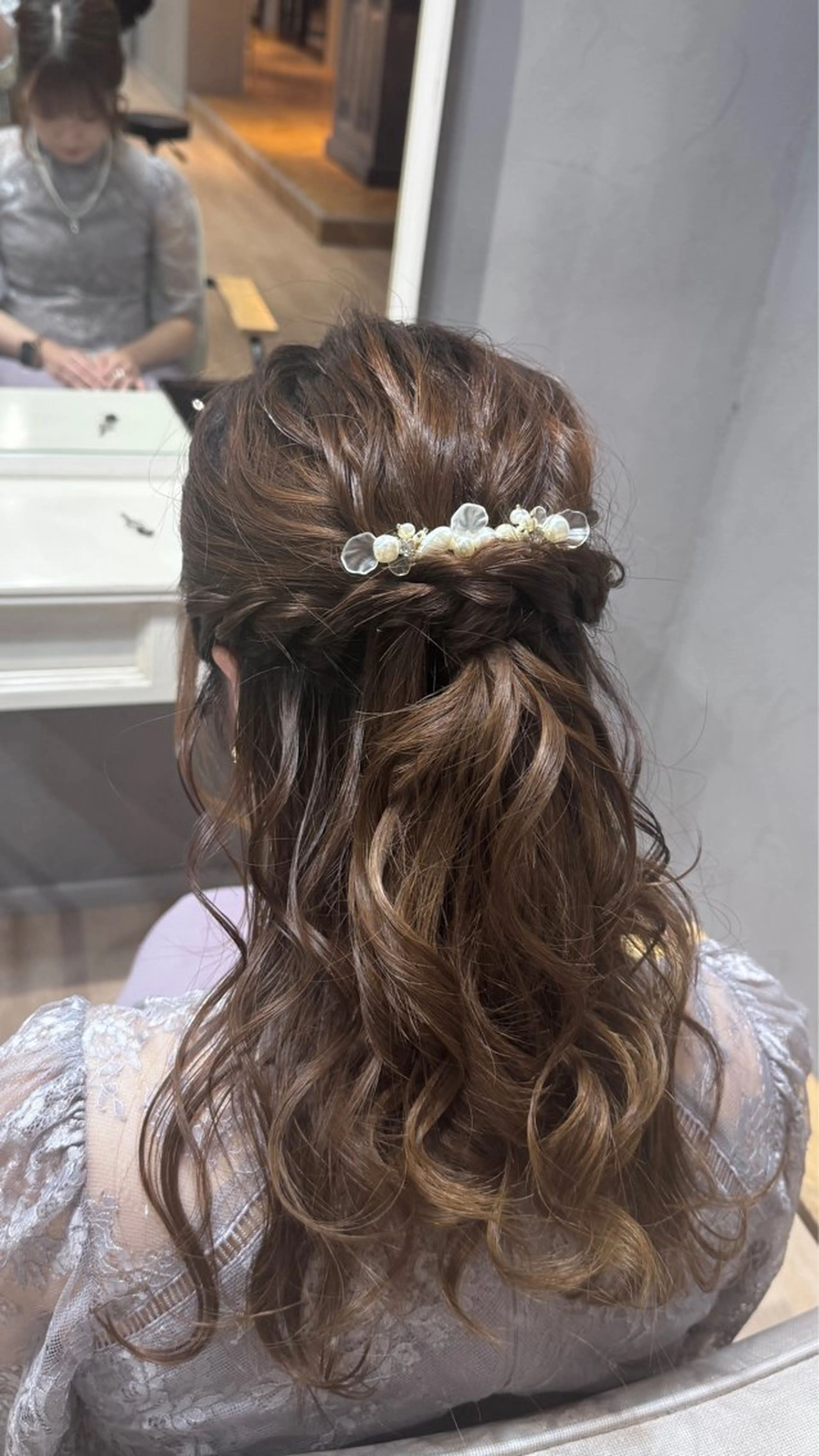 ヘアアレンジ ハーフアップ ヘアセット MANA /メンズ/パーマのヘアスタイル