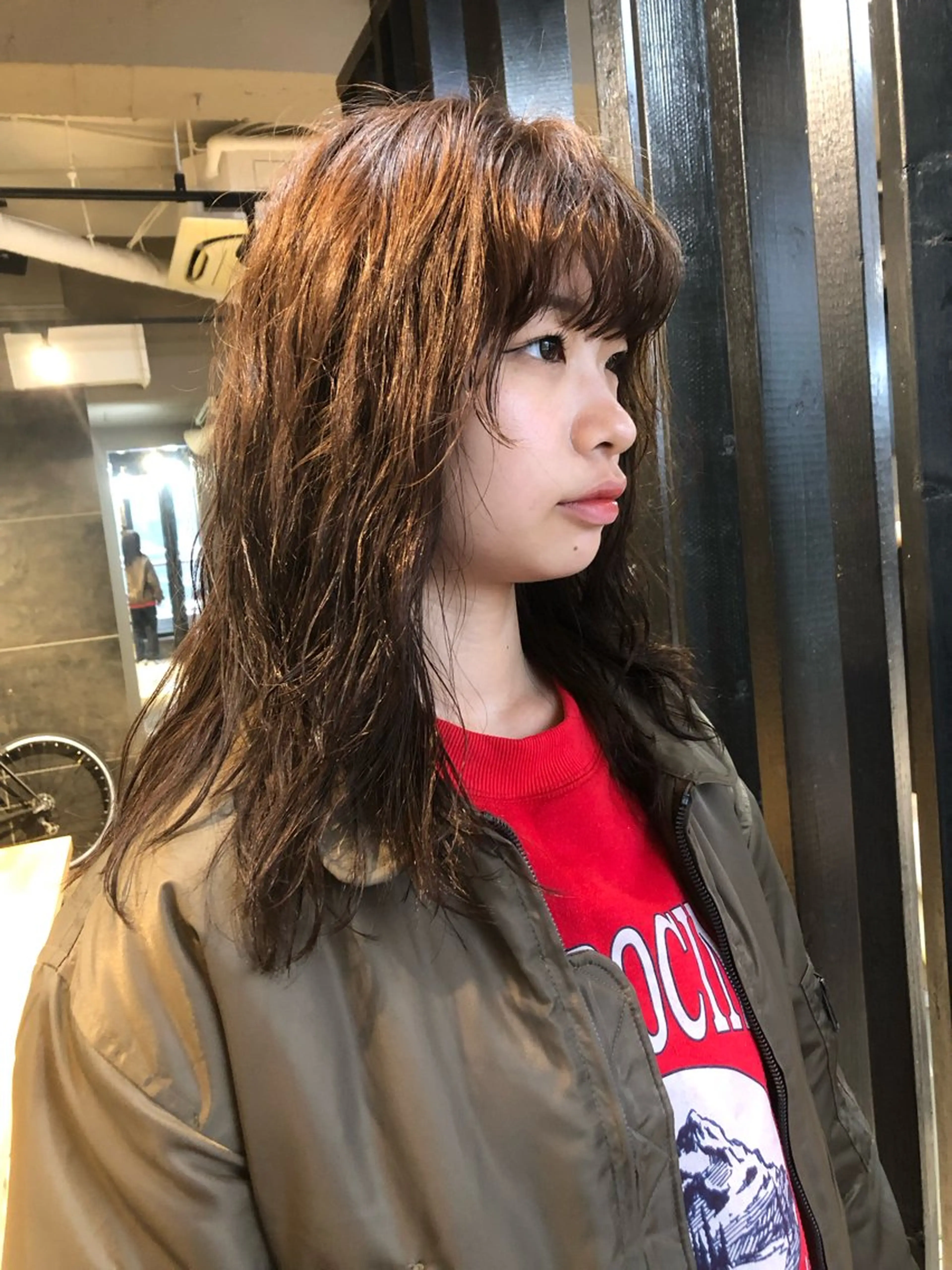 セミロング カラー ヘアアレンジ ブラウンカラー カット ヘアカラー トリートメント ainico+所属・メンズ特化✂️栗原 侑也のヘアスタイル