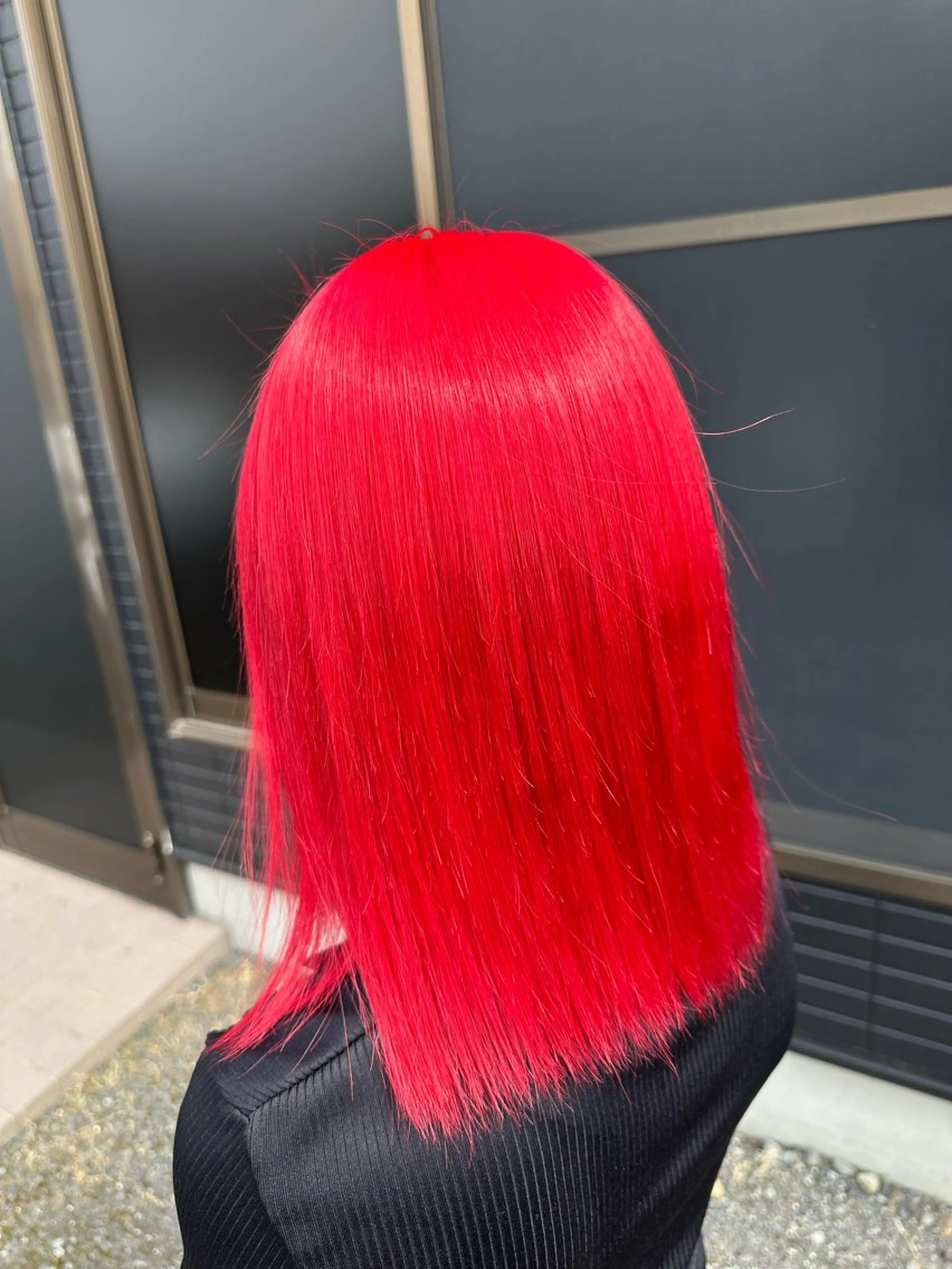 ミディアム カラー ヘアアレンジ レッドカラー JILL by charme所属・小山/透明感カラー/ レイヤー/中茎涼太のヘアスタイル