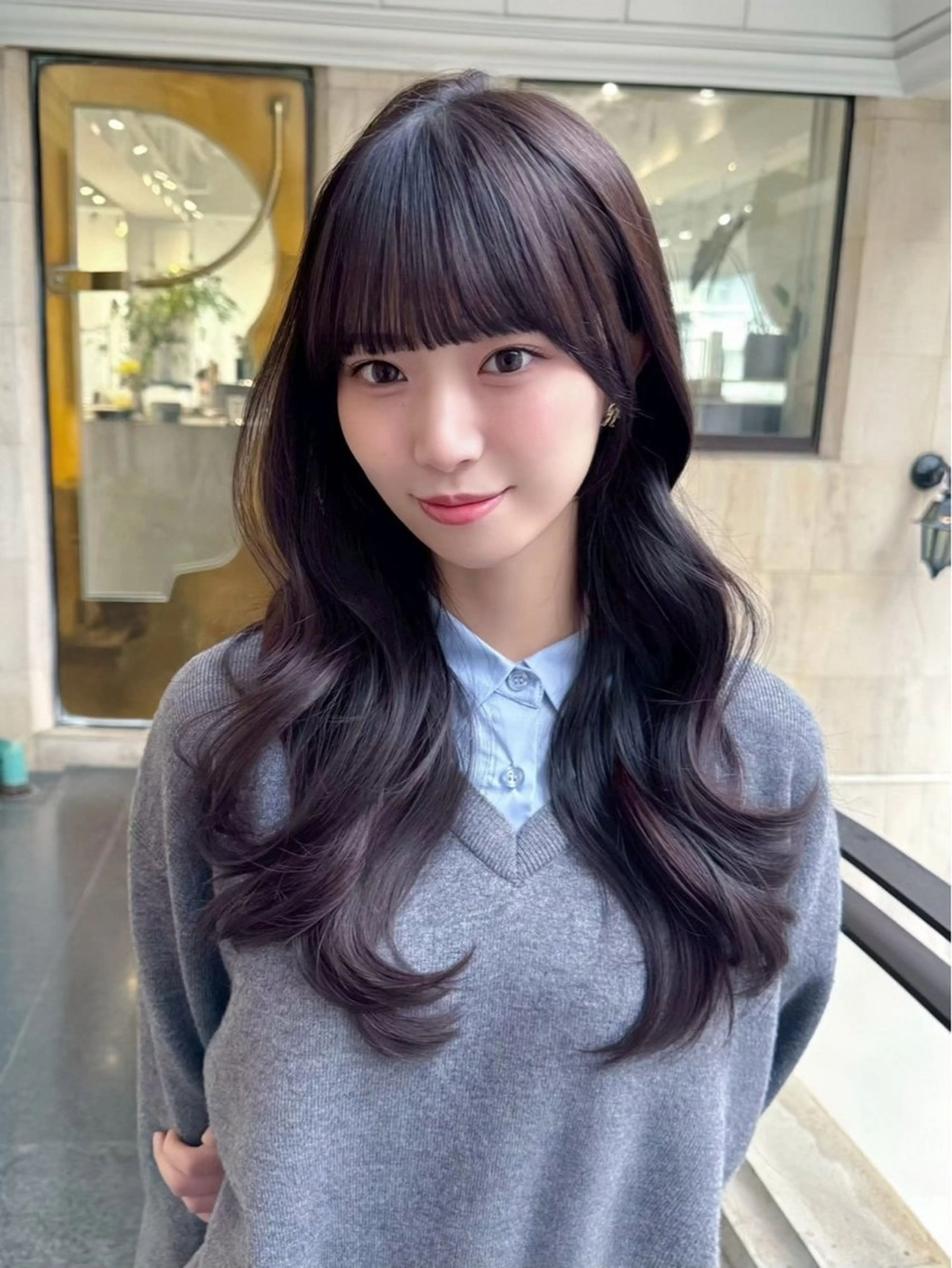 前髪顔まわりカット＋ケアカラー＋髪質改善7stepトリートメントメント当日予約⭕️の写真