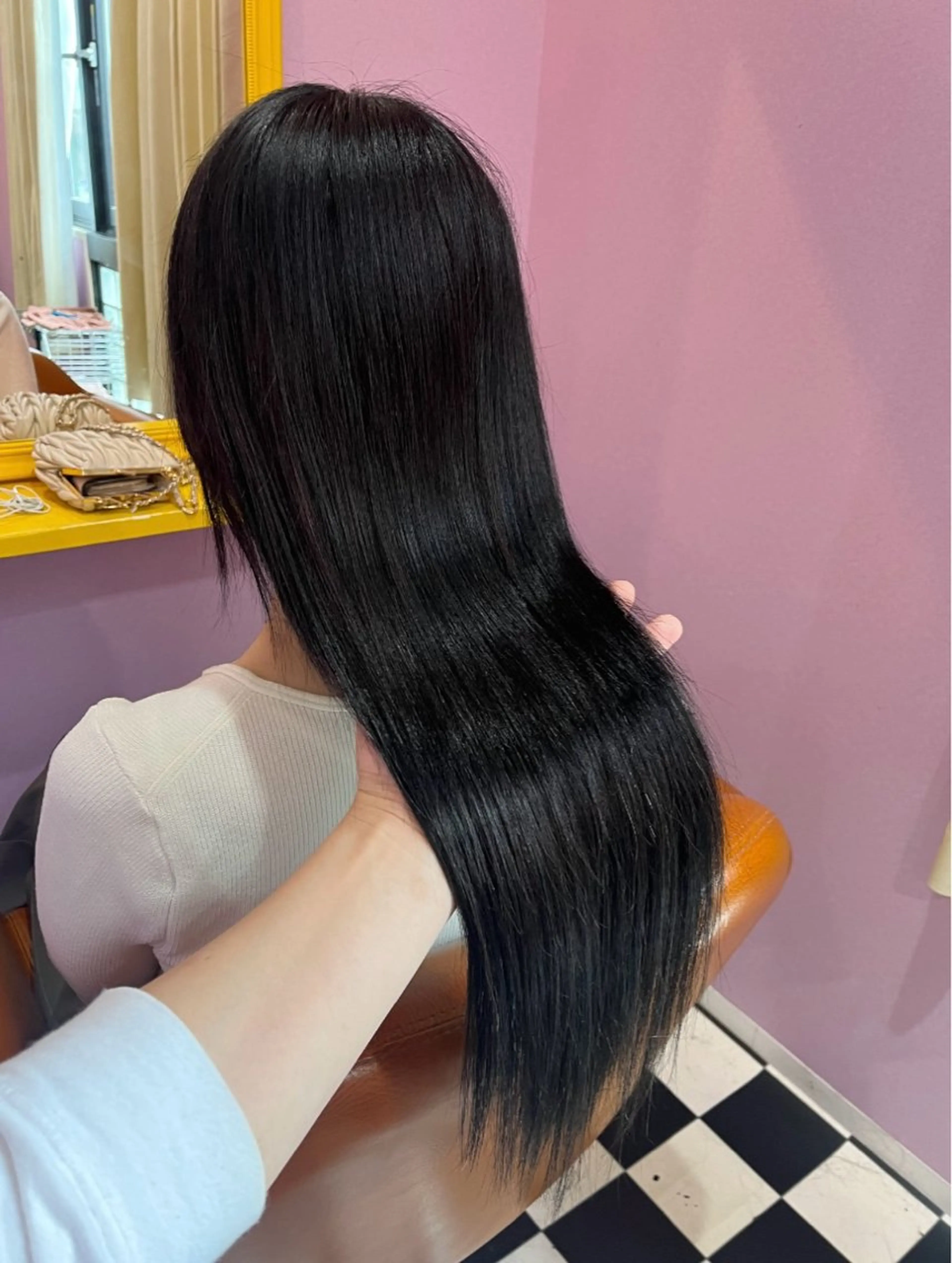 ロング シール＋ちび編み込み エクステ梅田🐨のヘアスタイル