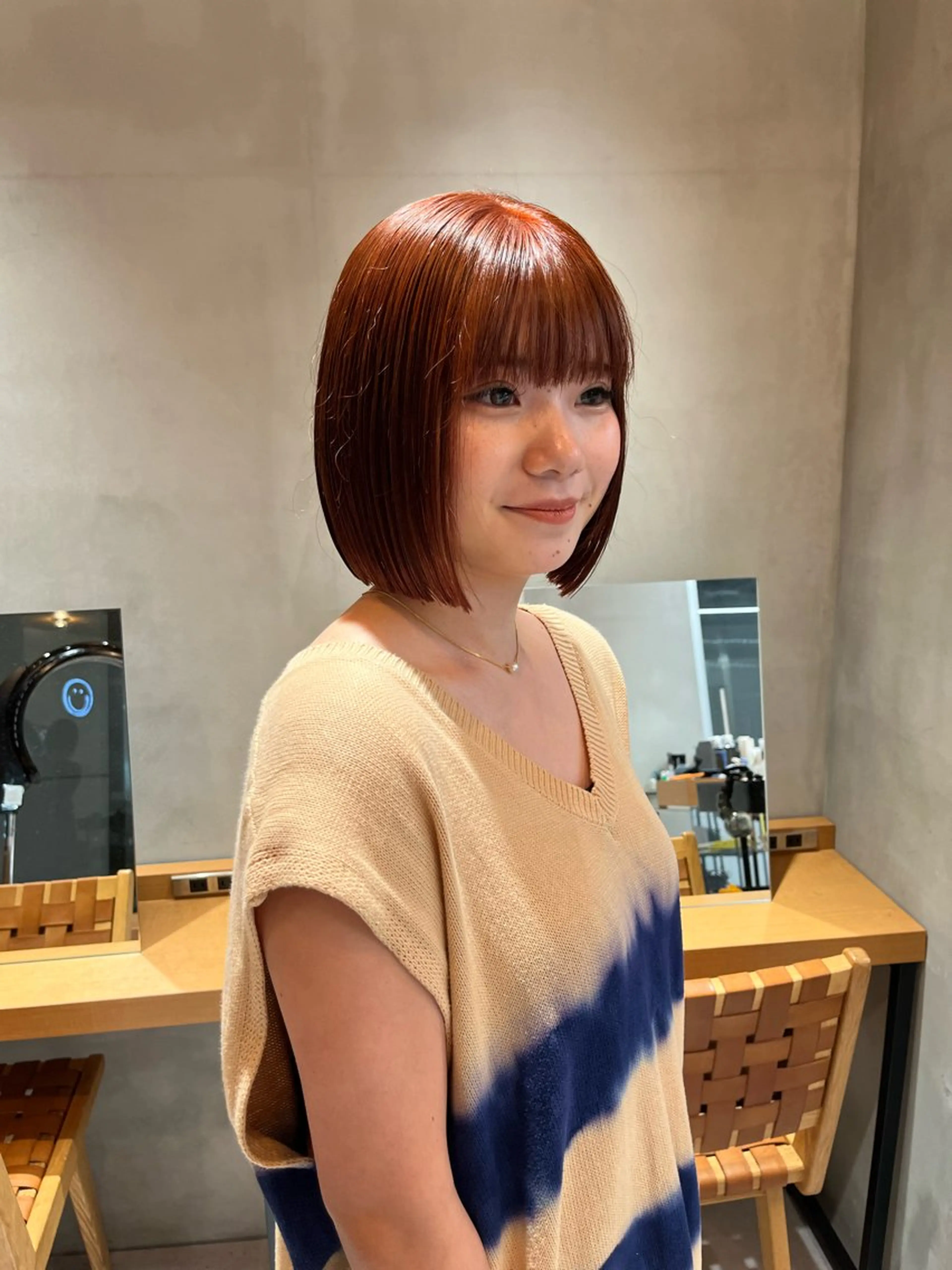 ミディアム カラー ボブ&艶髪透明感 カラー♡TOMOE♡のヘアスタイル