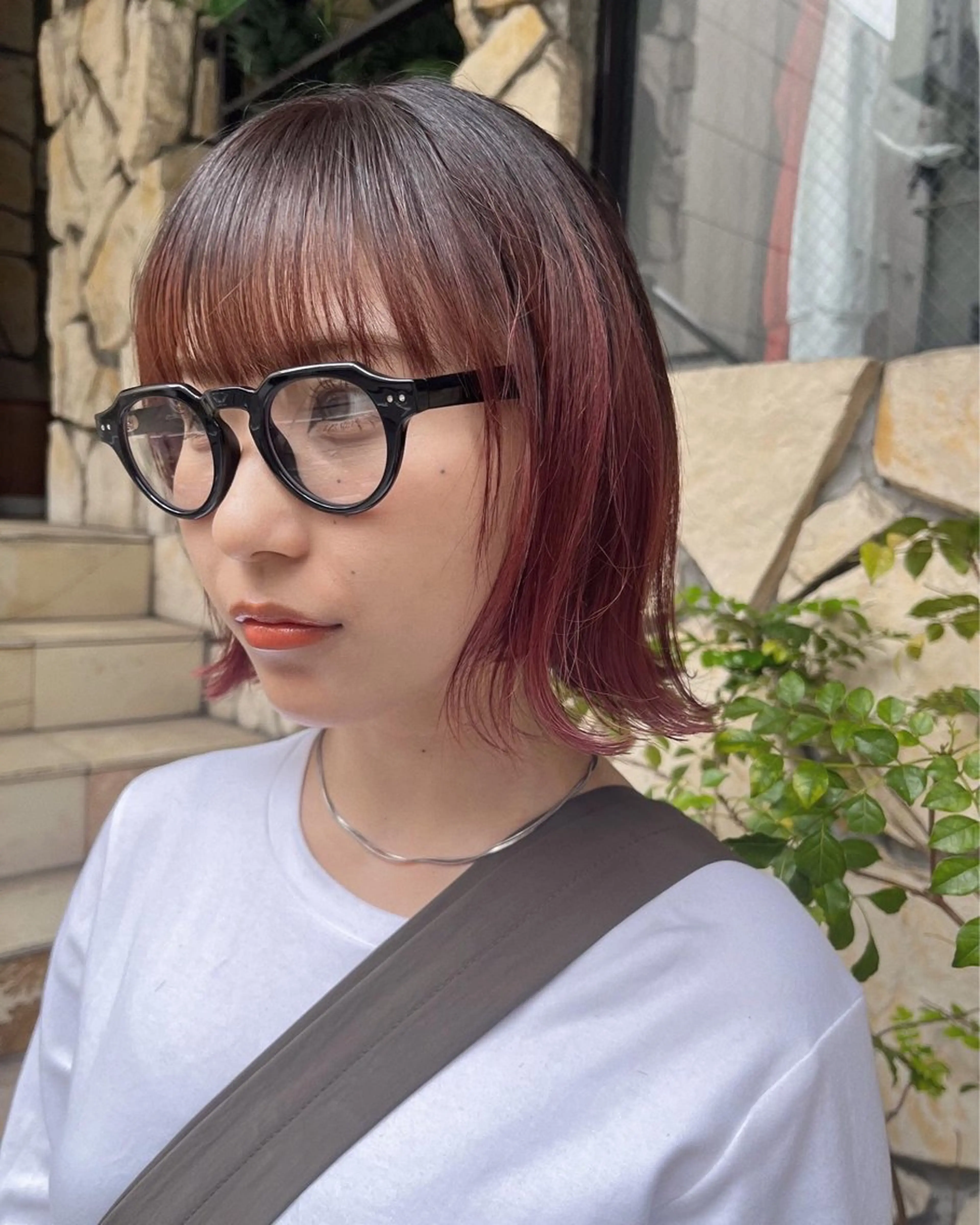 セミロング AOI ハイトーン/ボブのヘアスタイル