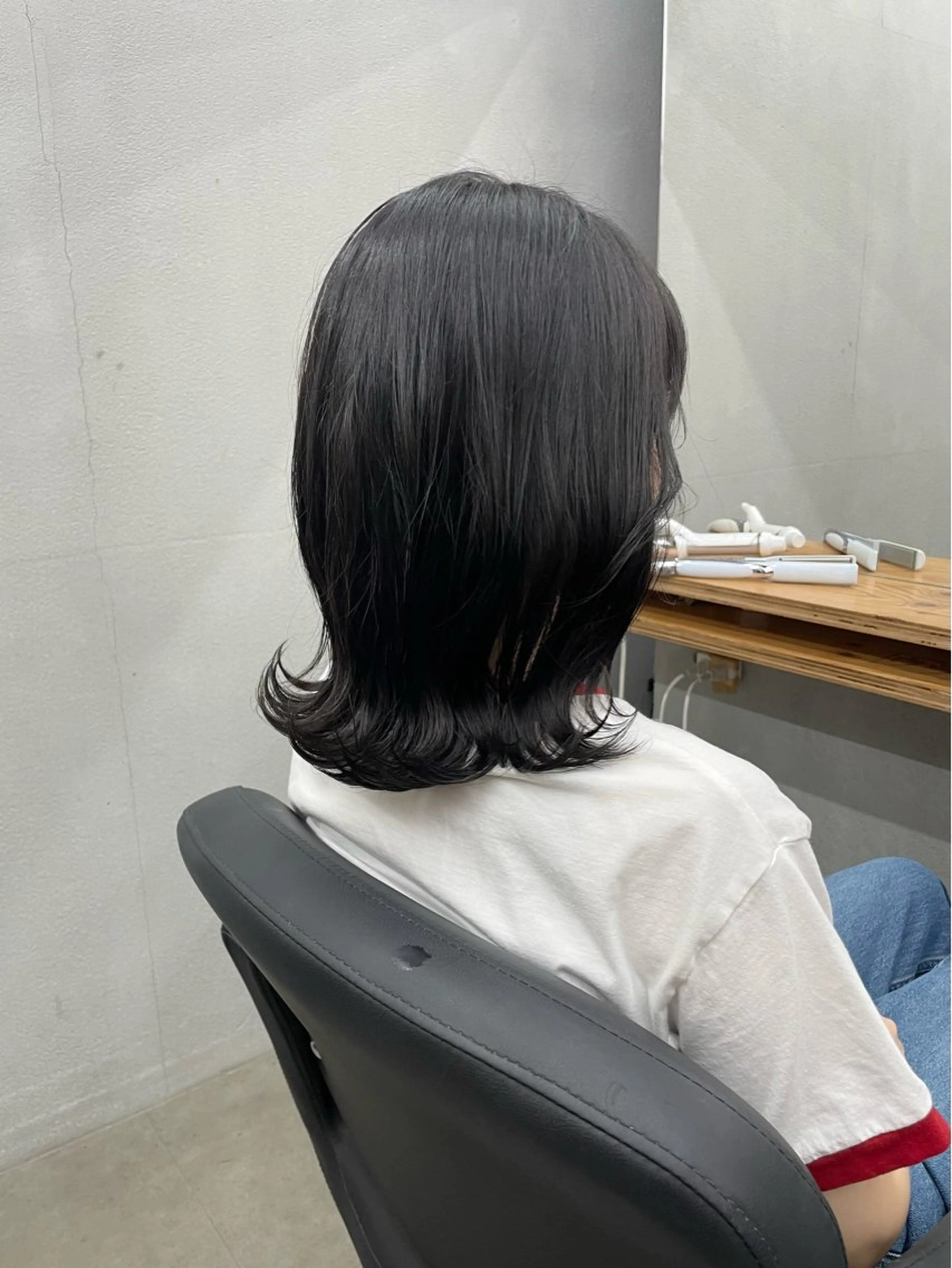 ミディアム カット ヘアカラー トリートメント ひより ／novusのヘアスタイル