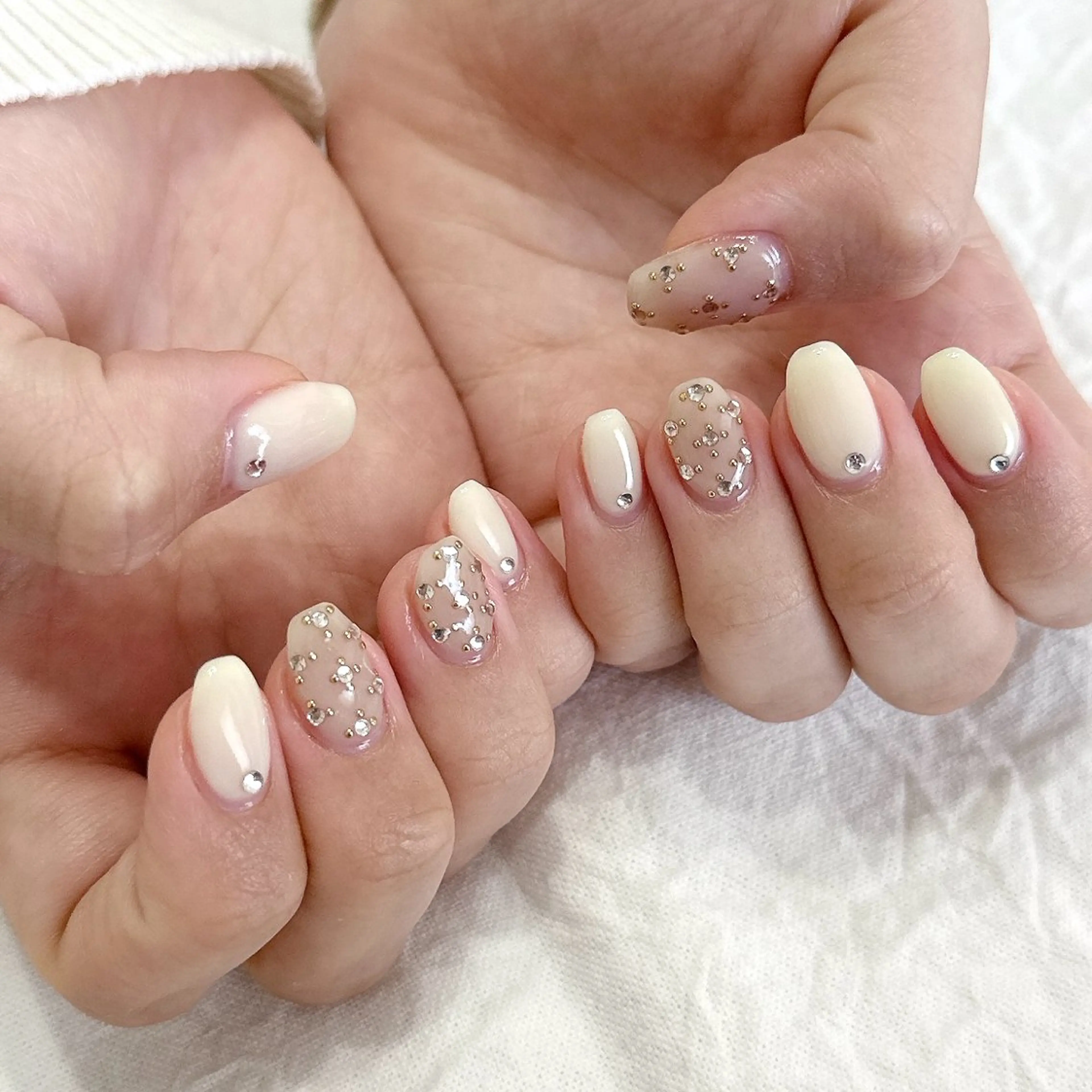 ネイル ブルー ピンク ハンドネイル peaberry nailのネイルデザイン