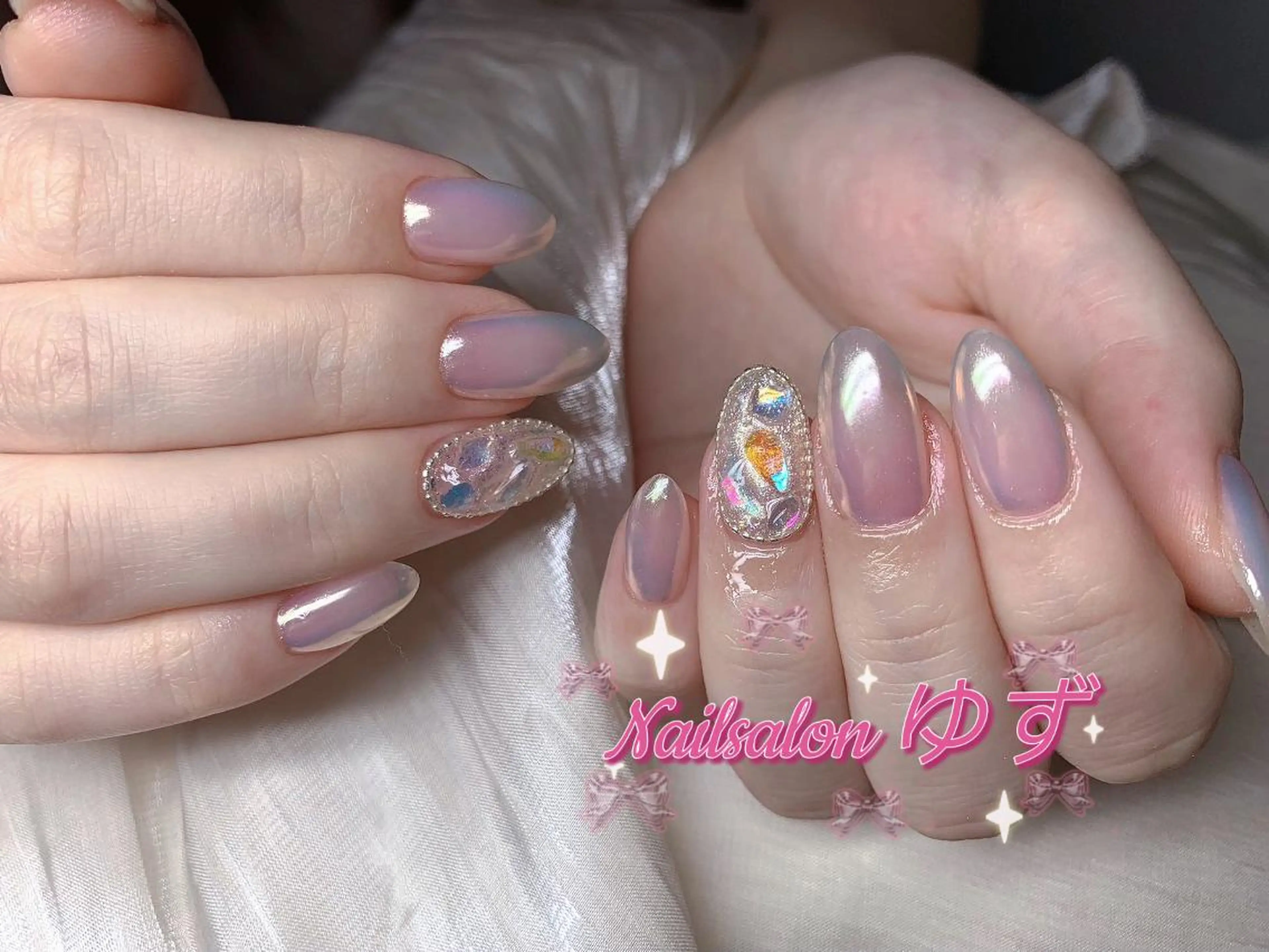 ネイル ジェルネイル キラキラネイル パラジェル ワンホンネイル ハンドネイル MAKI💚💚💚 秋葉原.のネイルデザイン