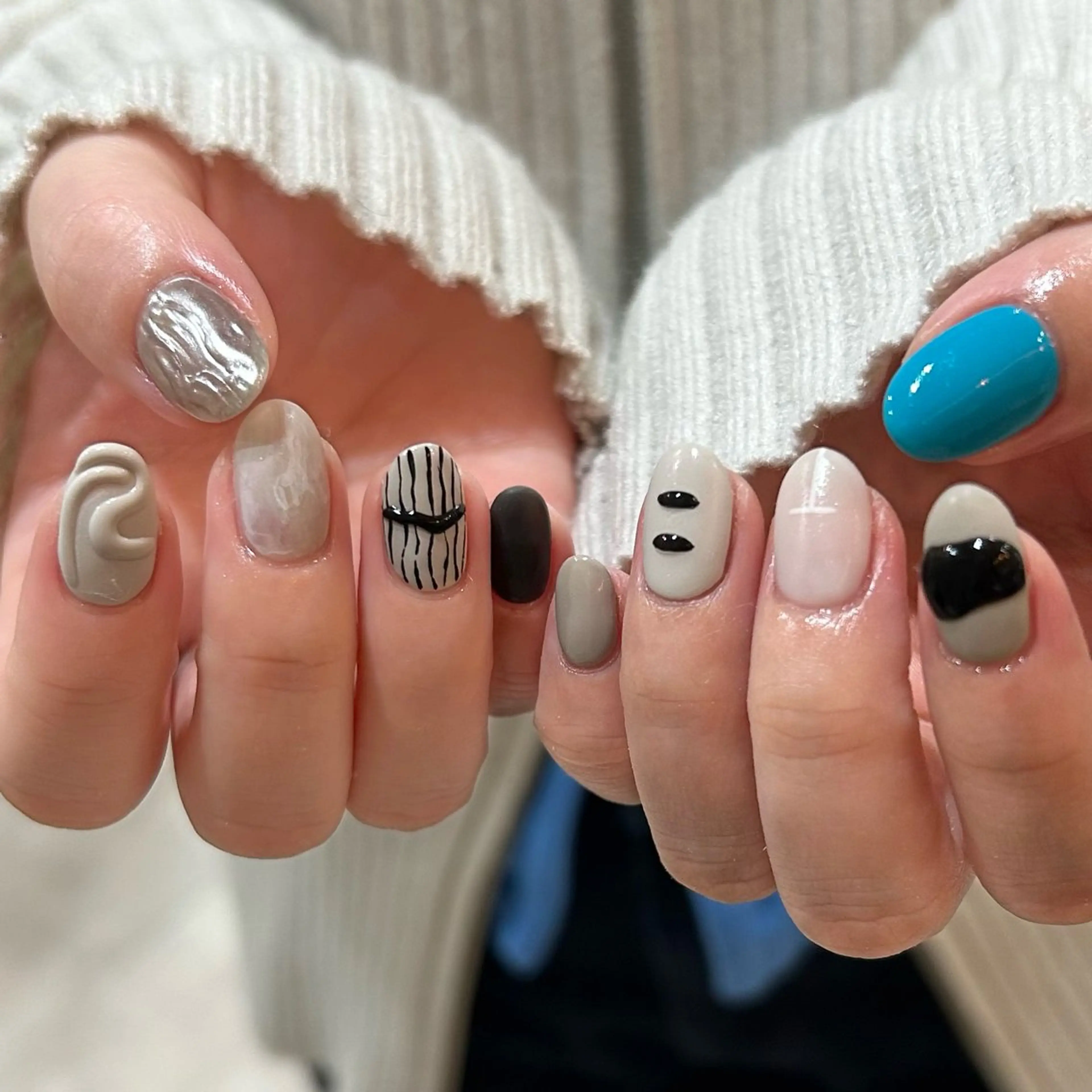 ネイル ジェルネイル ミラーネイル ワンカラーネイル パラジェル ぷっくりネイル ハンドネイル shio ♡ GW空きありのネイルデザイン