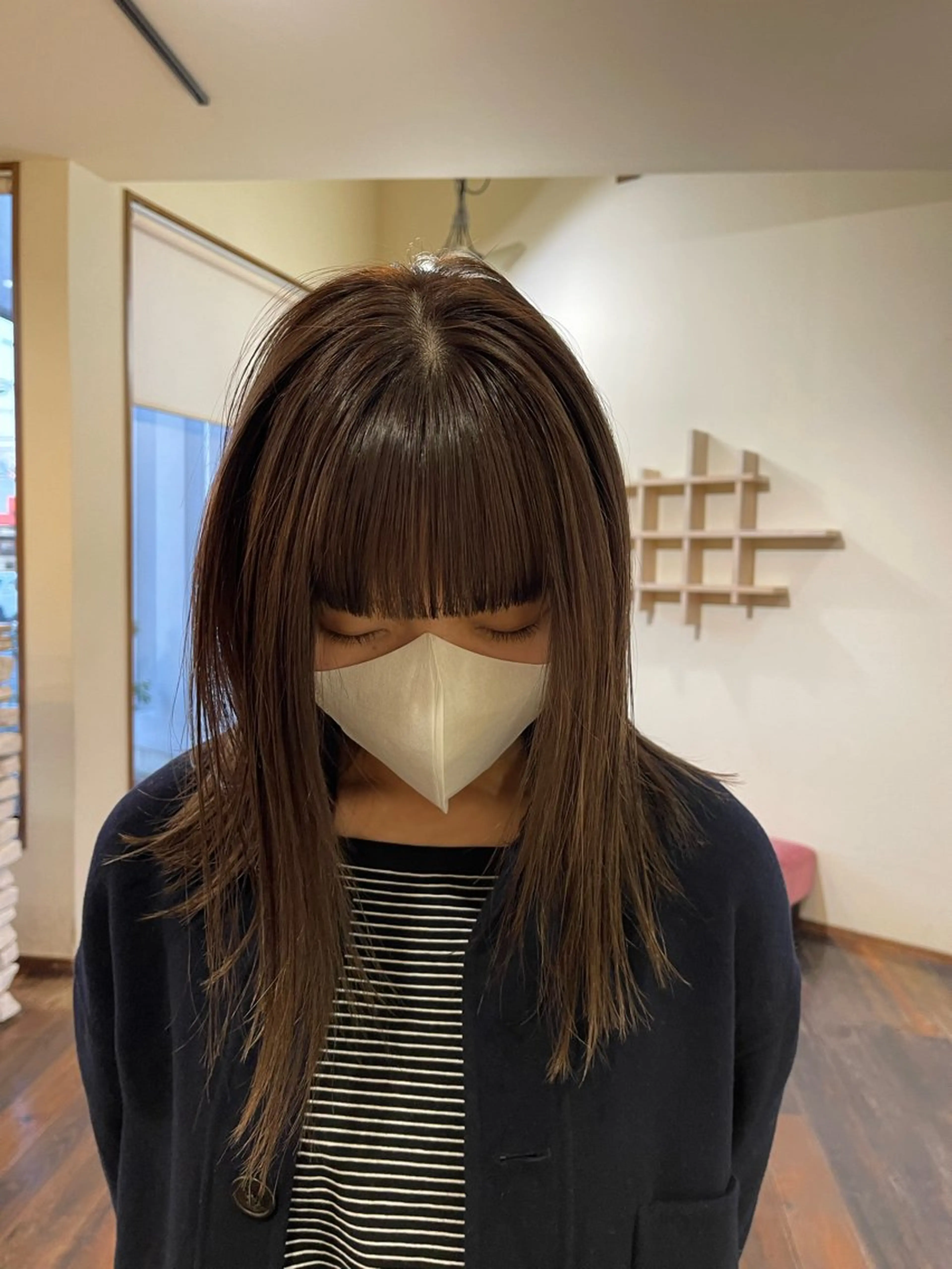 セミロング カット 梶原 真帆のヘアスタイル