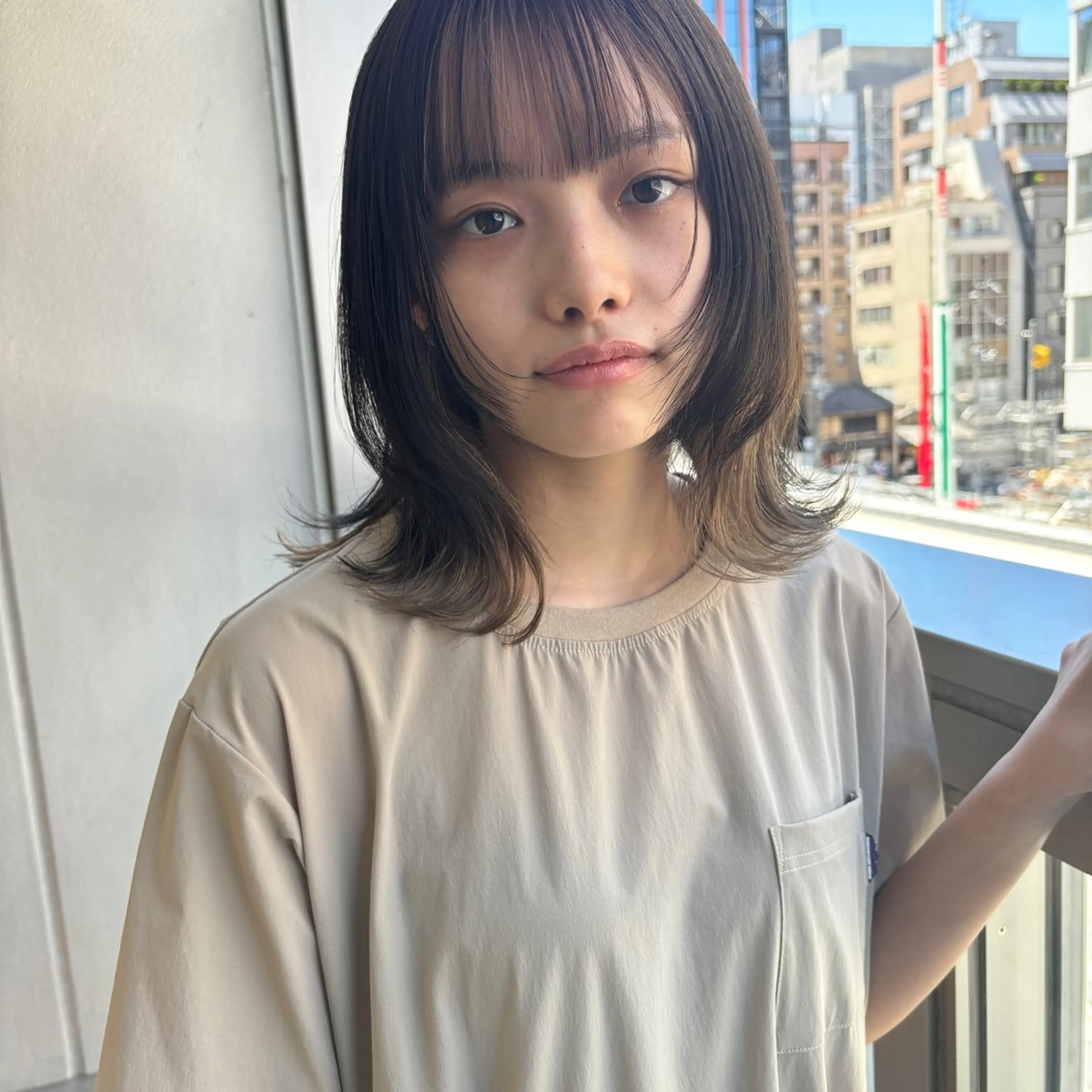 ミディアム ハッシュカット/四条 烏丸/寺本弘樹のヘアスタイル