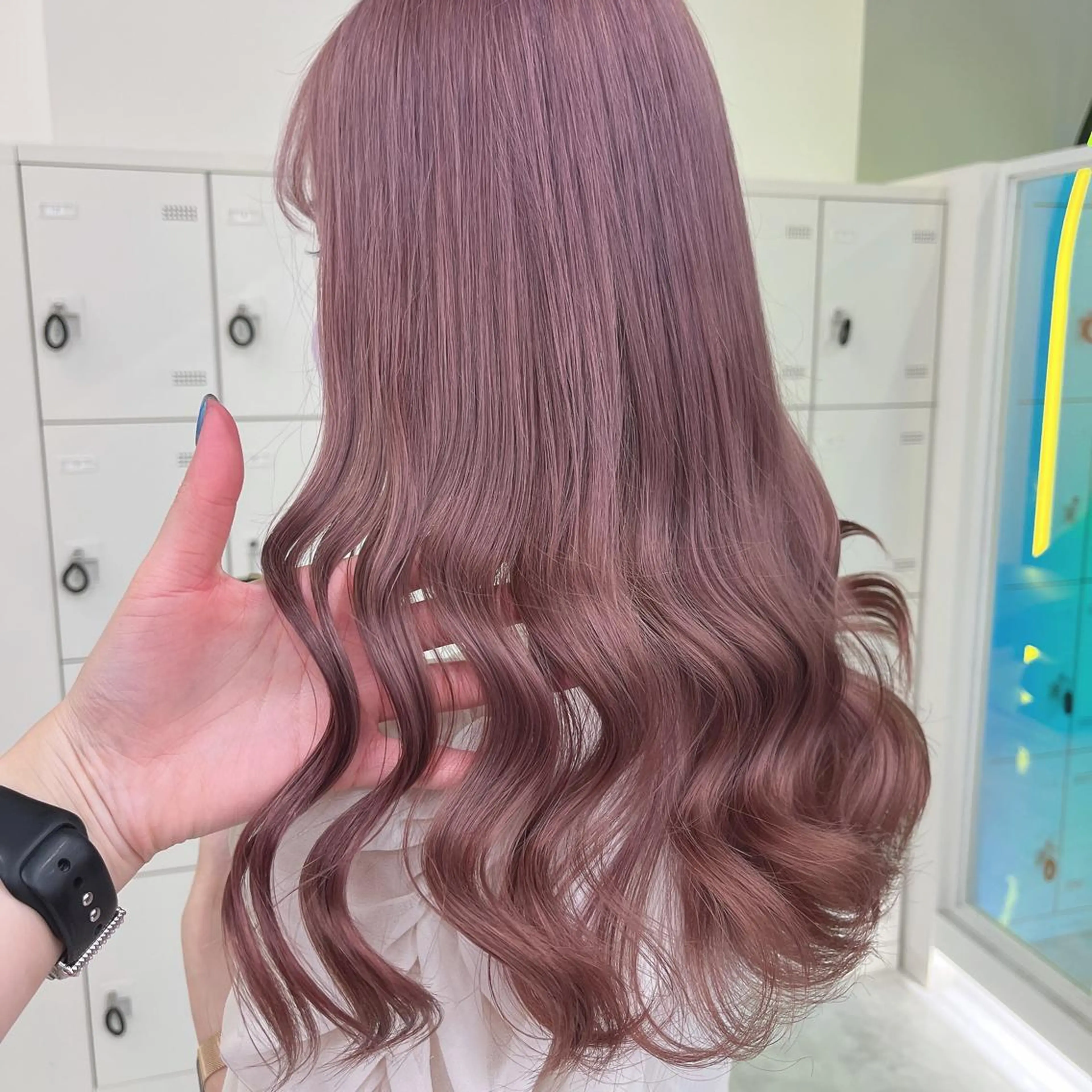 ロング カラー ヘアカラー トリートメント 💗韓国暖色ヘア NO.1💗🪽のヘアスタイル