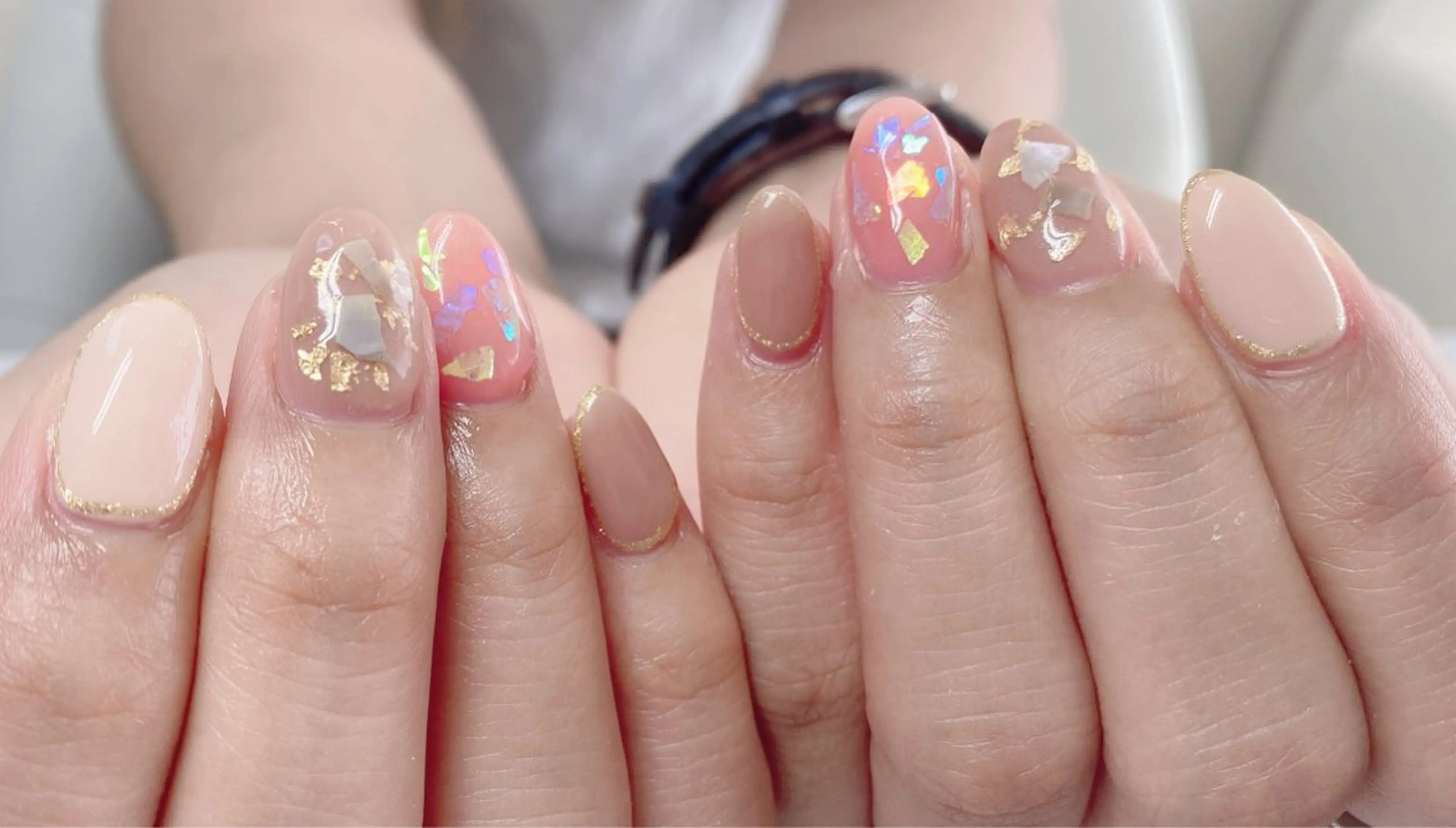 ネイル ハンドネイル ニュアンスネイル🌈 MYU Nailsのネイルデザイン