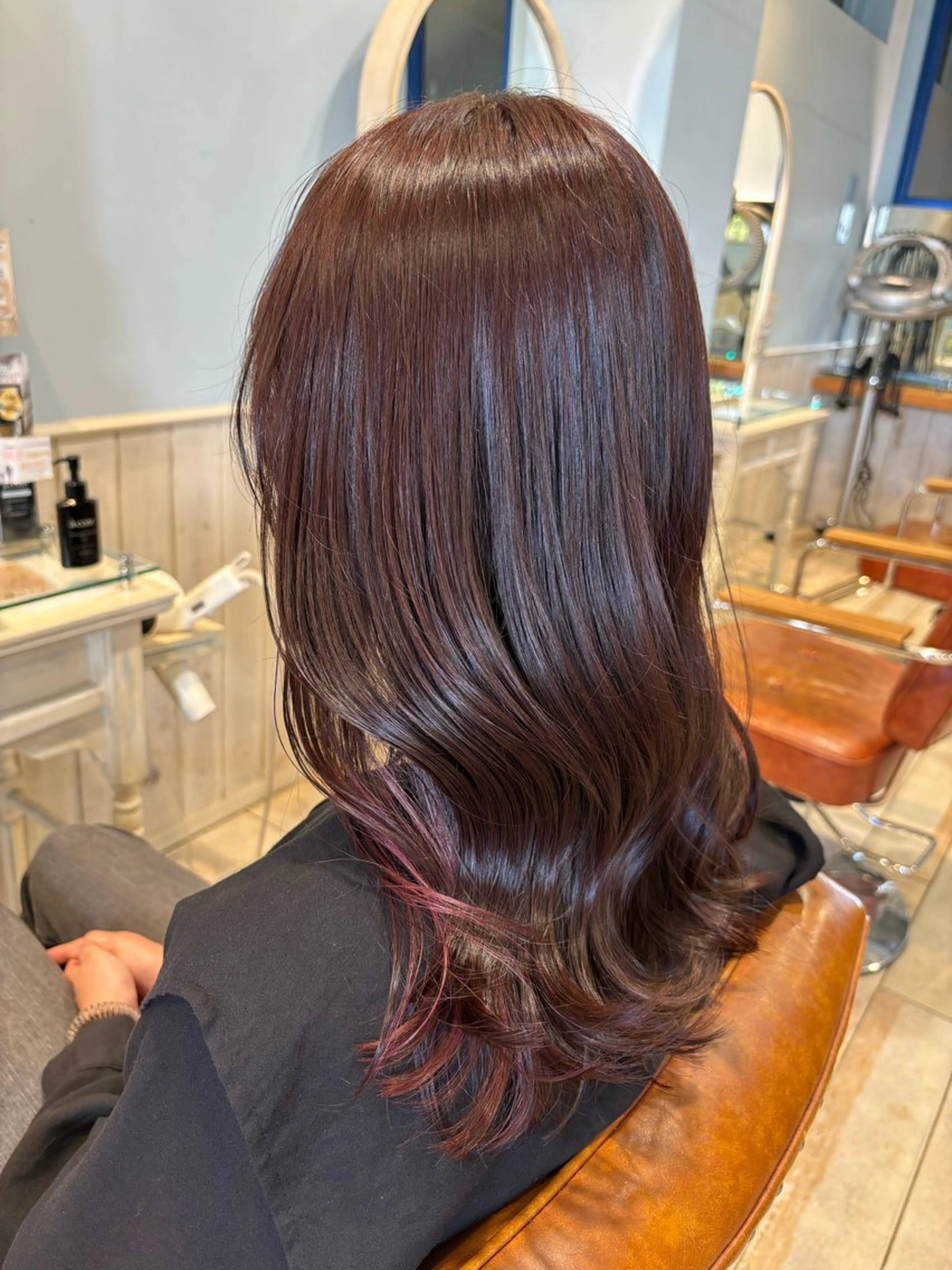 ロング カラー ブリーチ ブリーチなしカラー ヘアカラー トリートメント canaan 銀座店所属・艶カラー👾ブリーチ なし暖色👾ユースケのヘアスタイル