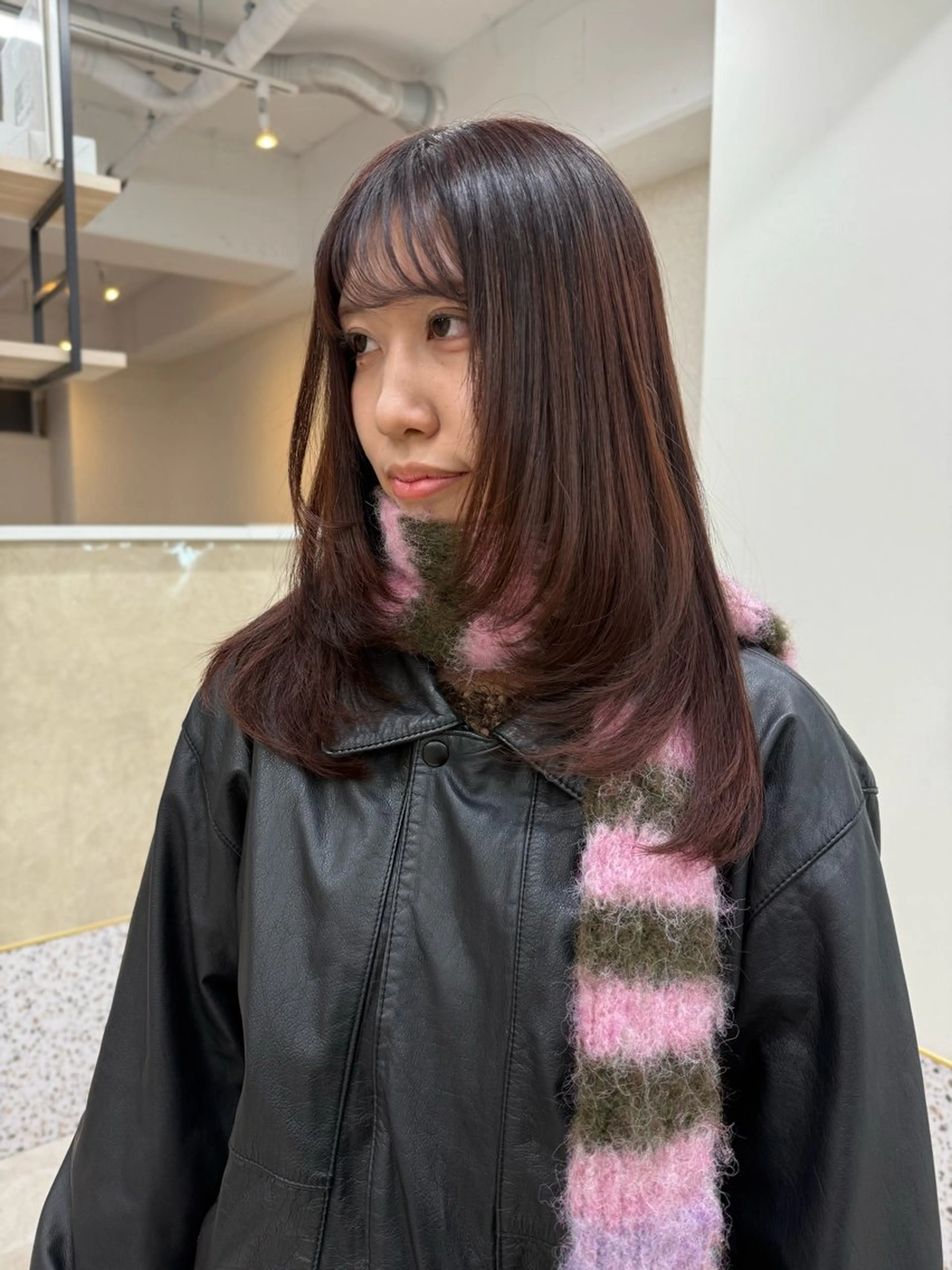 ミディアム 顔まわりレイヤー レイヤーカット カラーモデル募集中 Rei🐈‍⬛/大宮のヘアスタイル